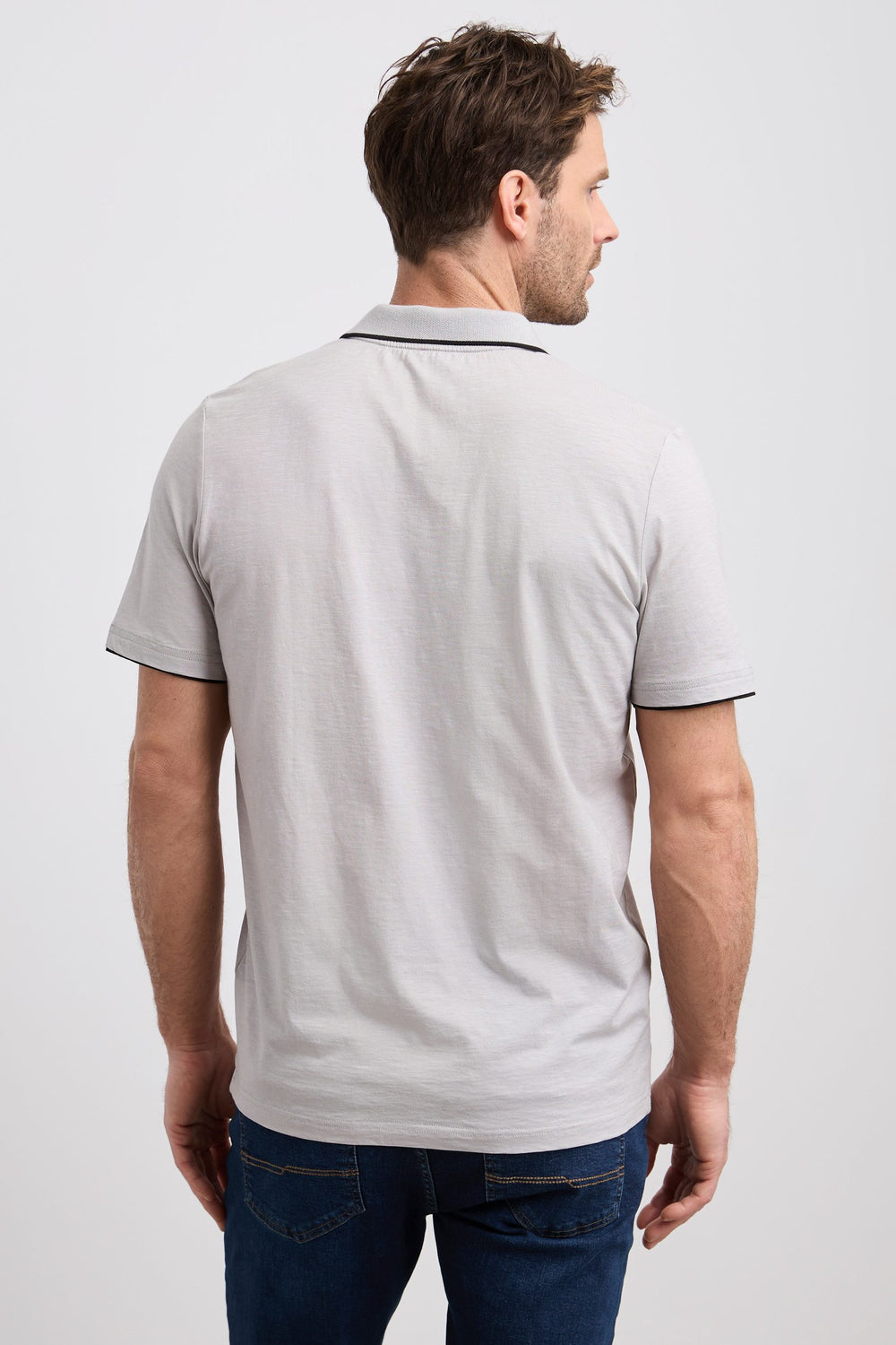 Polo en jersey texturé