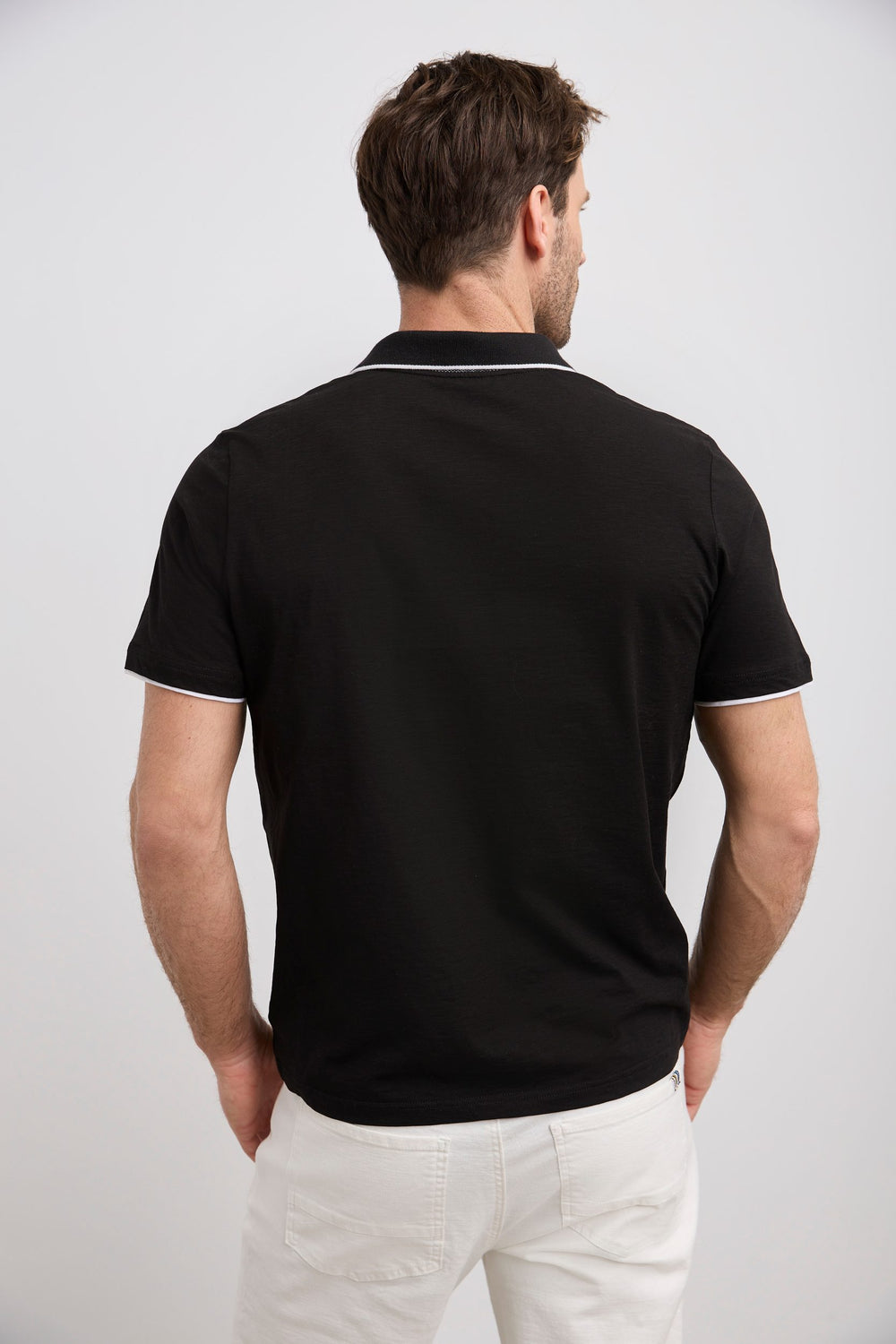 Polo en jersey texturé