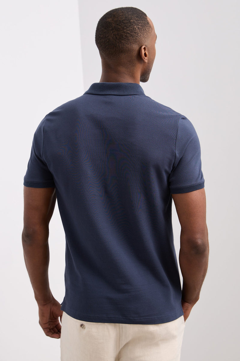 Polo with collar detail