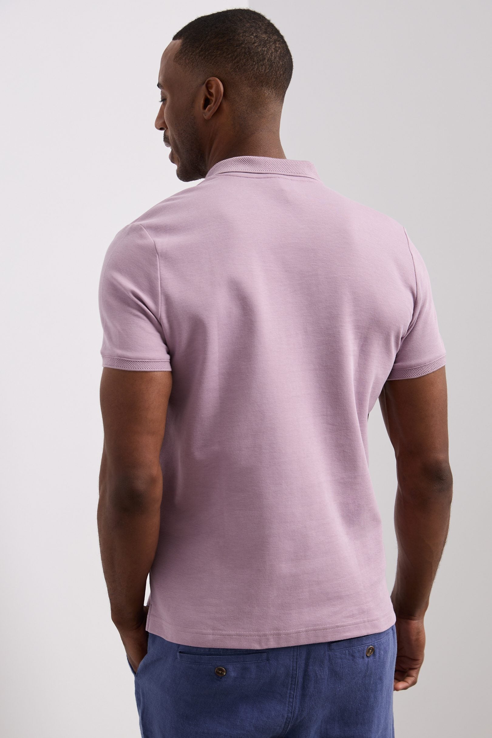 Polo with collar detail