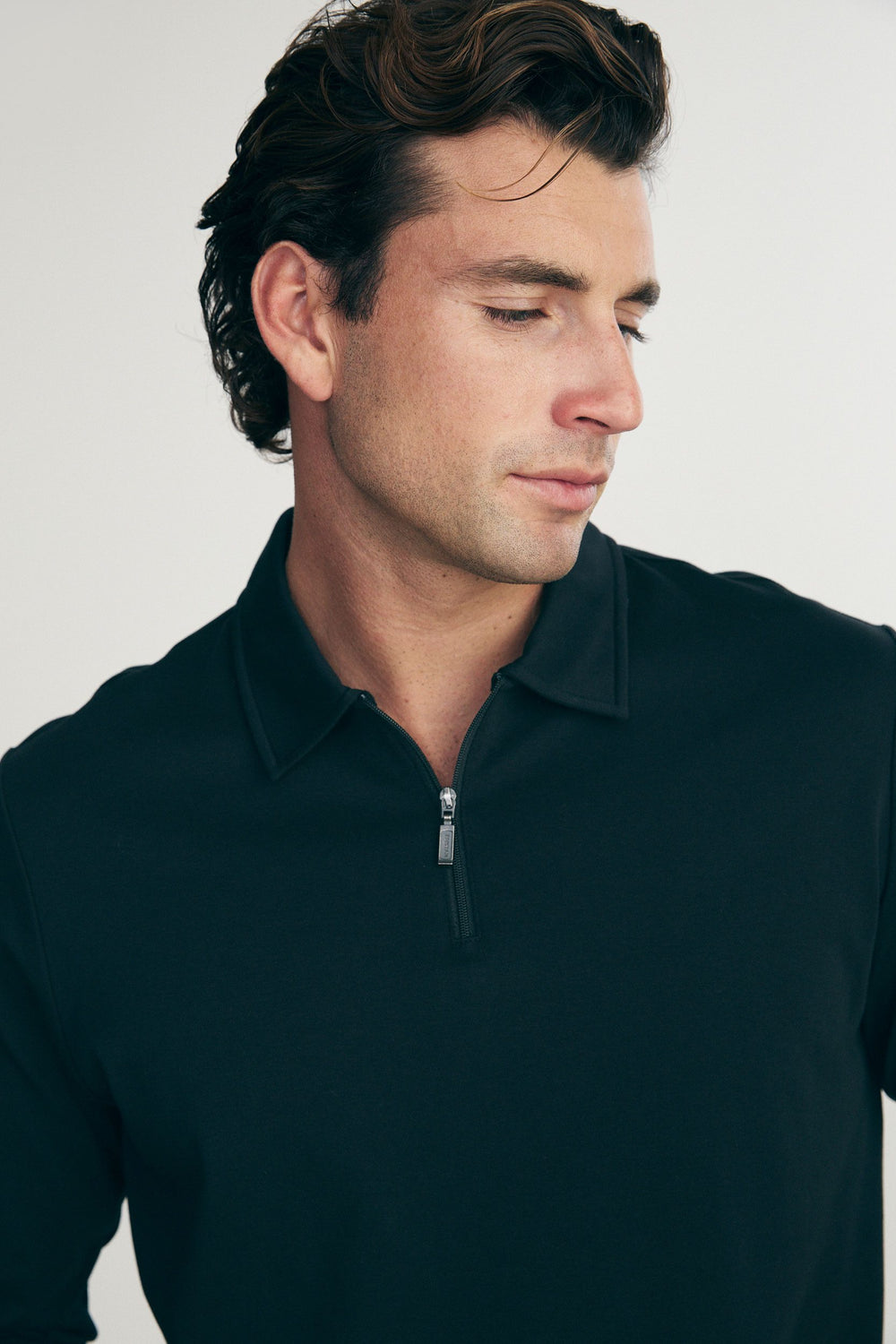 Pima cotton long sleeves polo
