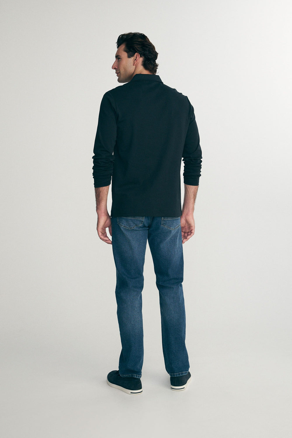 Pima cotton long sleeves polo