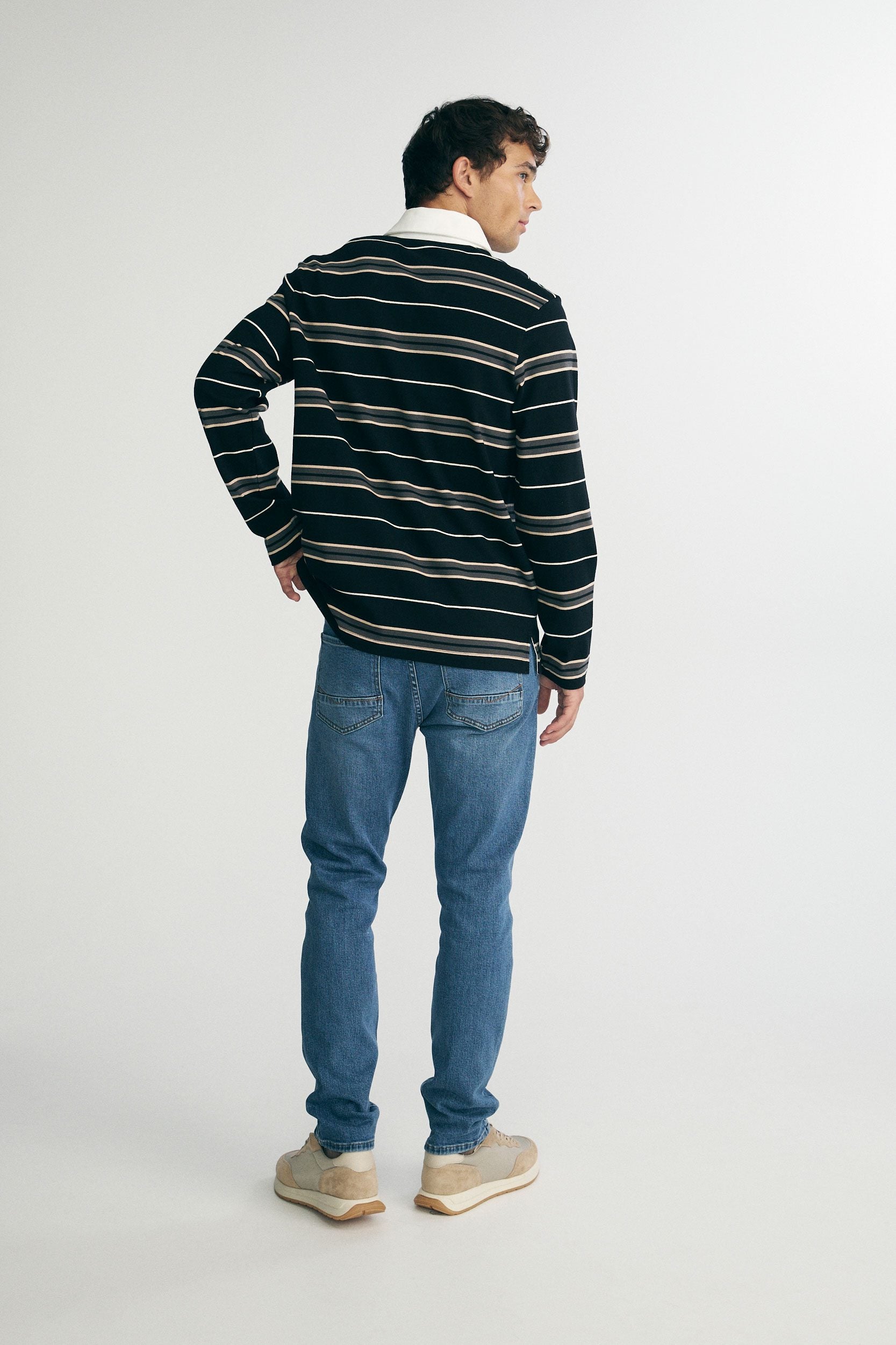 Long-sleeve rugby polo