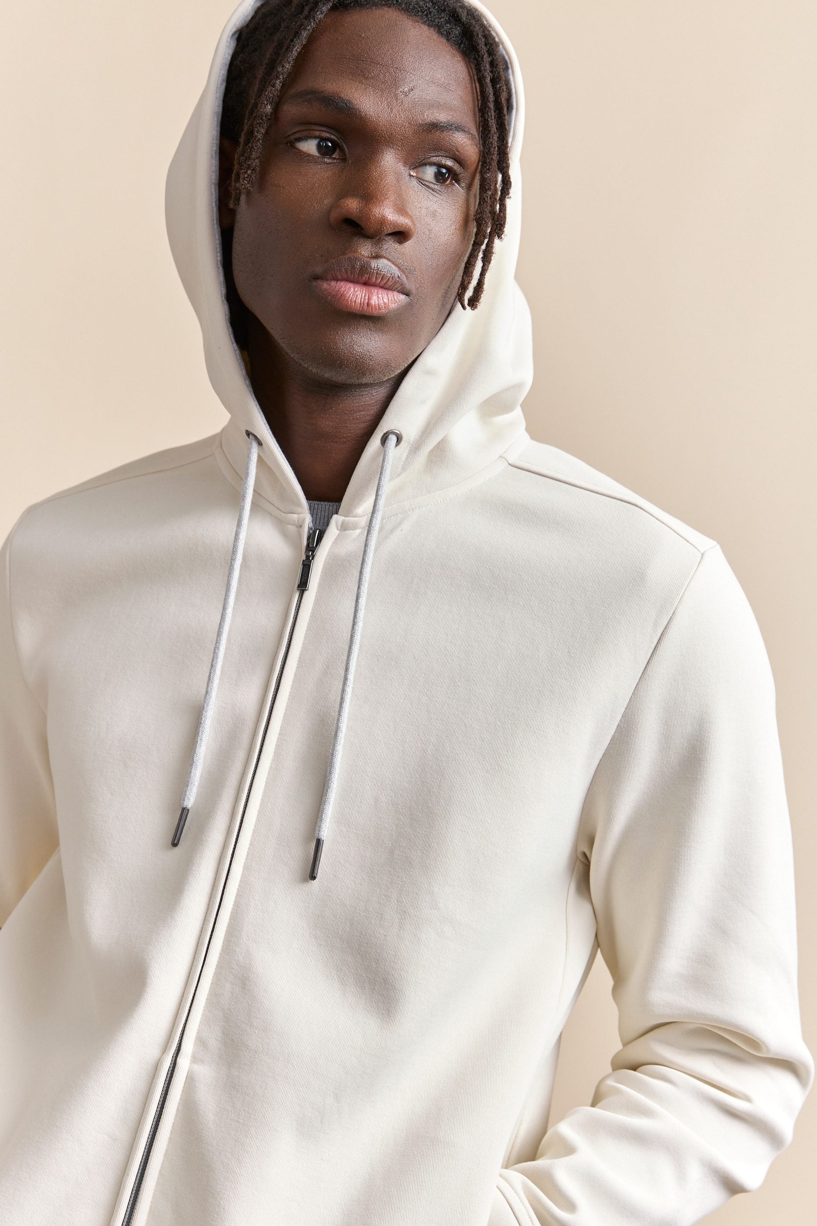 Cardigan zip à capuchon