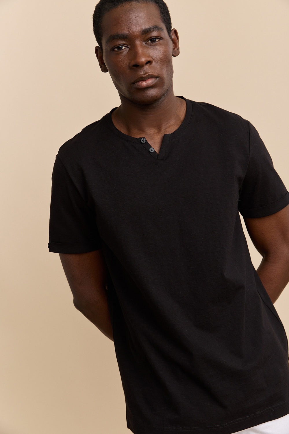 Mercerized slub jersey t-shirt