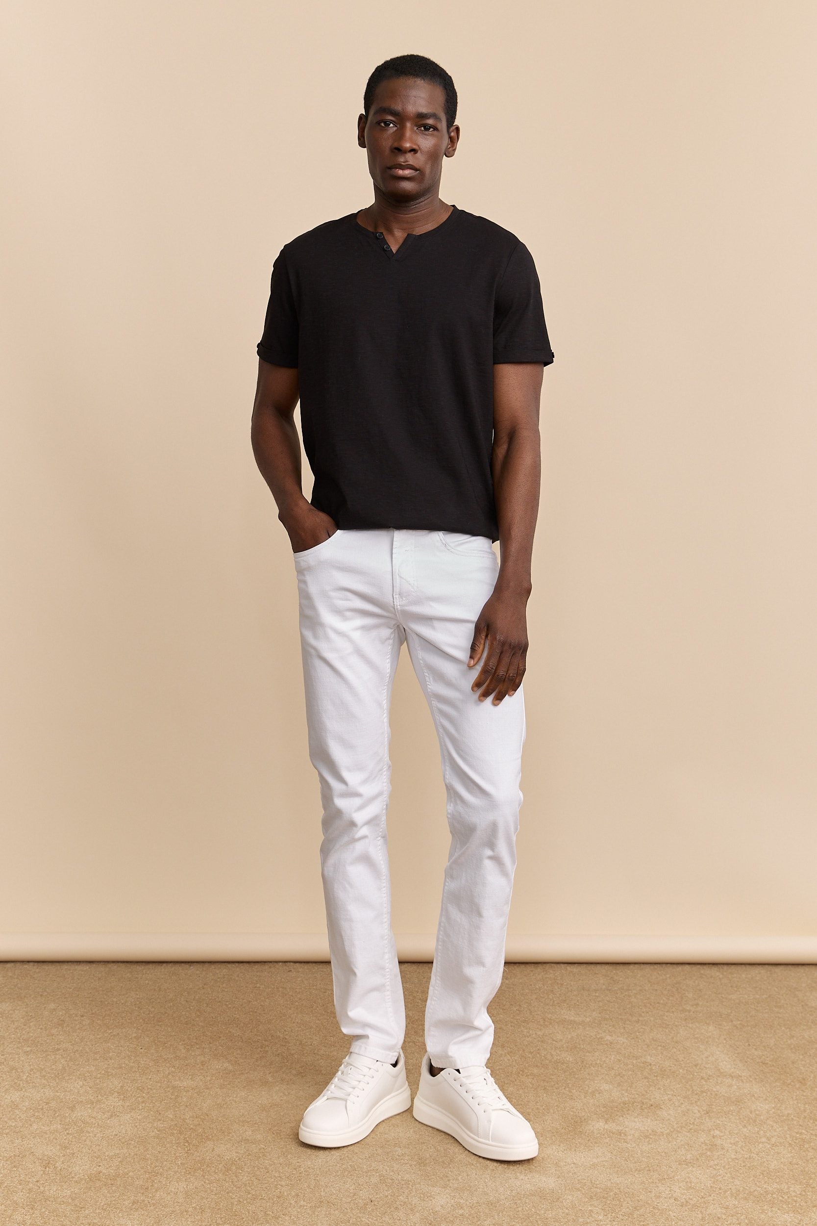 Mercerized slub jersey t-shirt