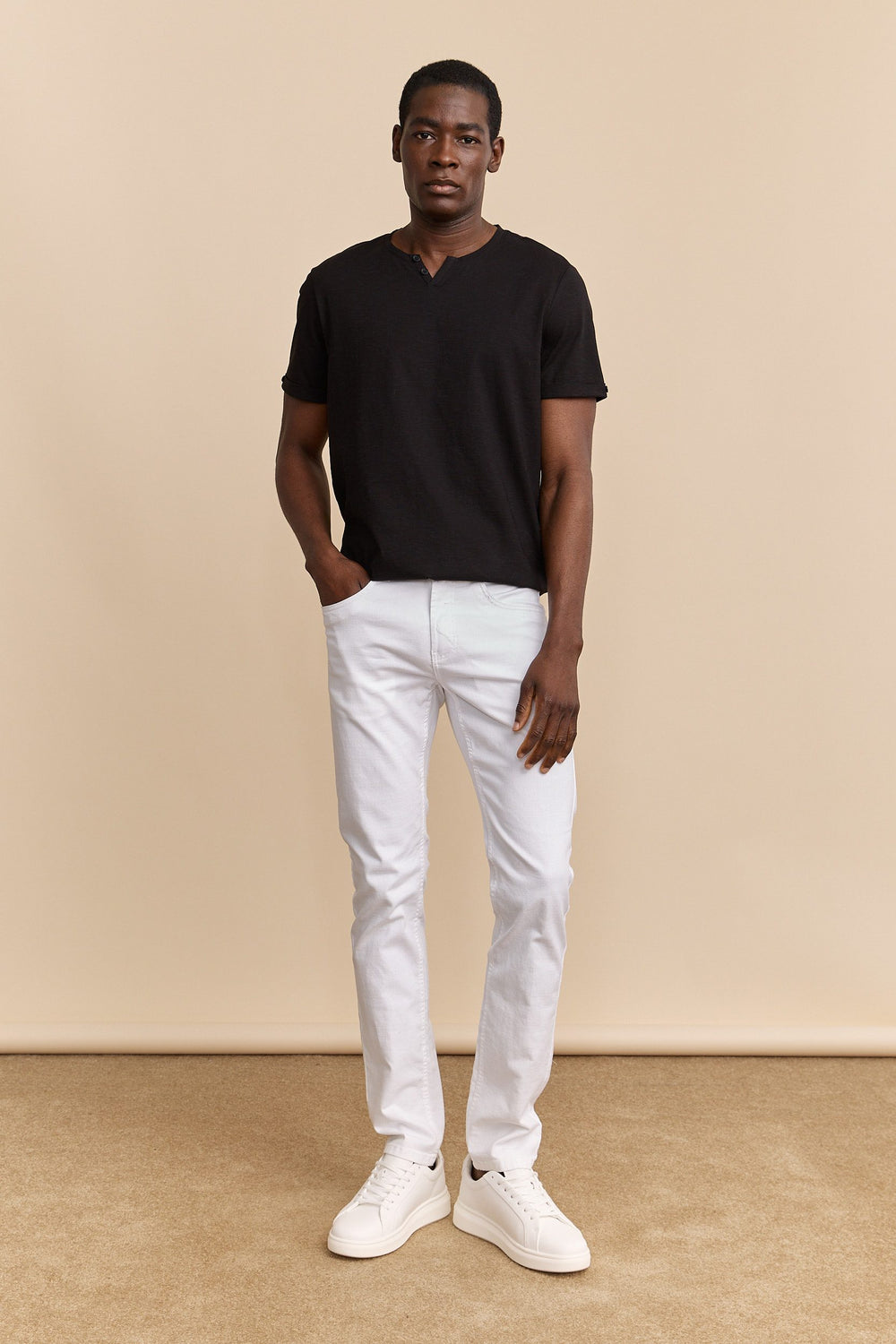 Mercerized slub jersey t-shirt