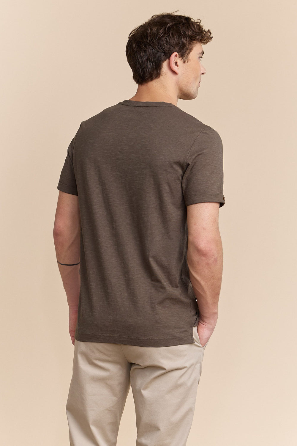 Mercerized slub jersey t-shirt