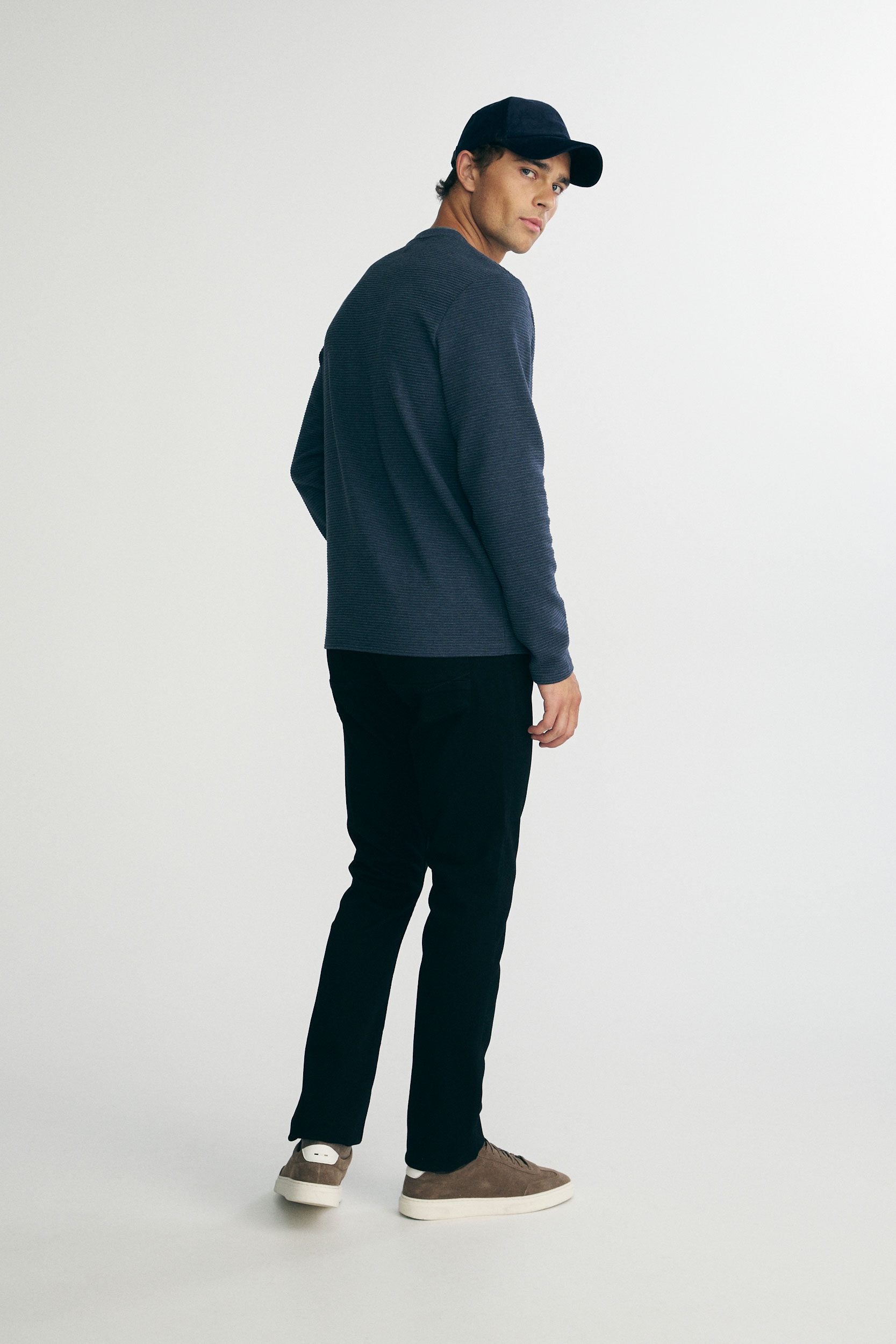 T-shirt col rond ottoman