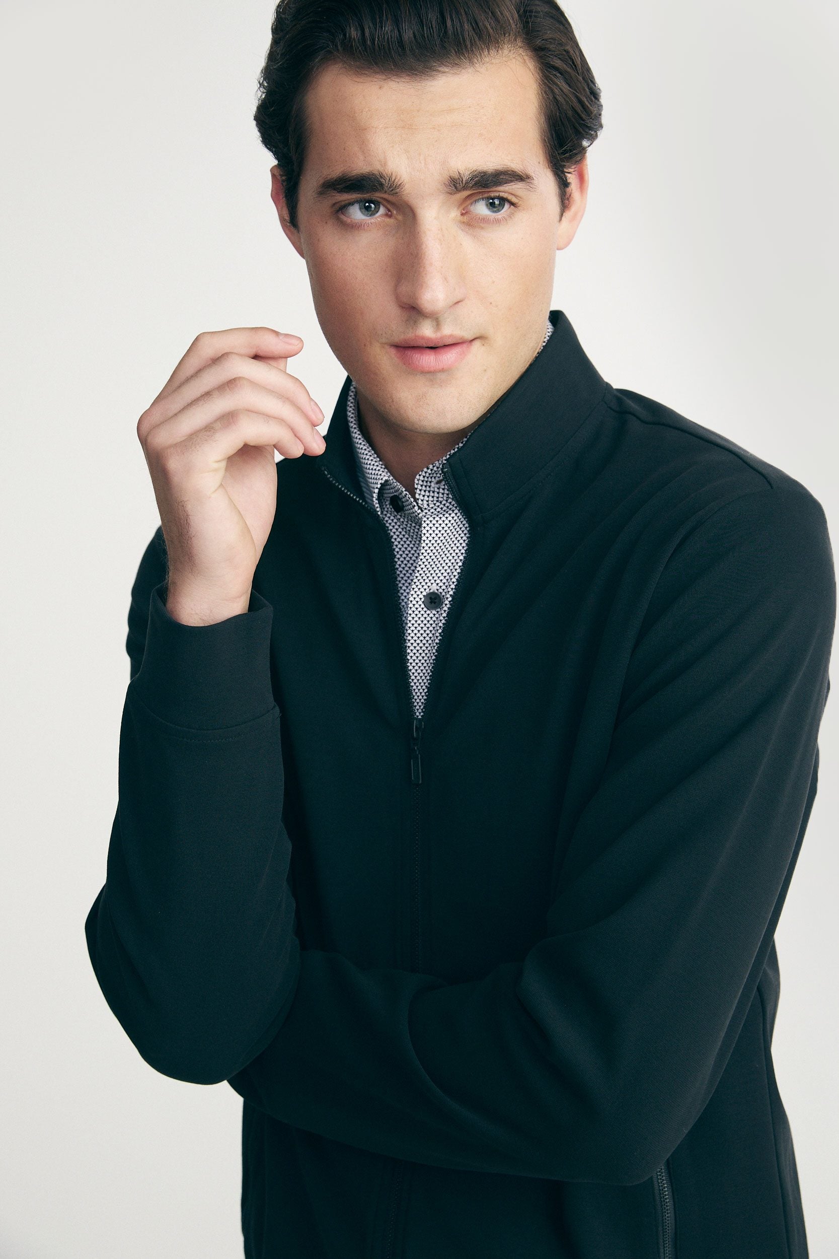 Cardigan col montant avec zip