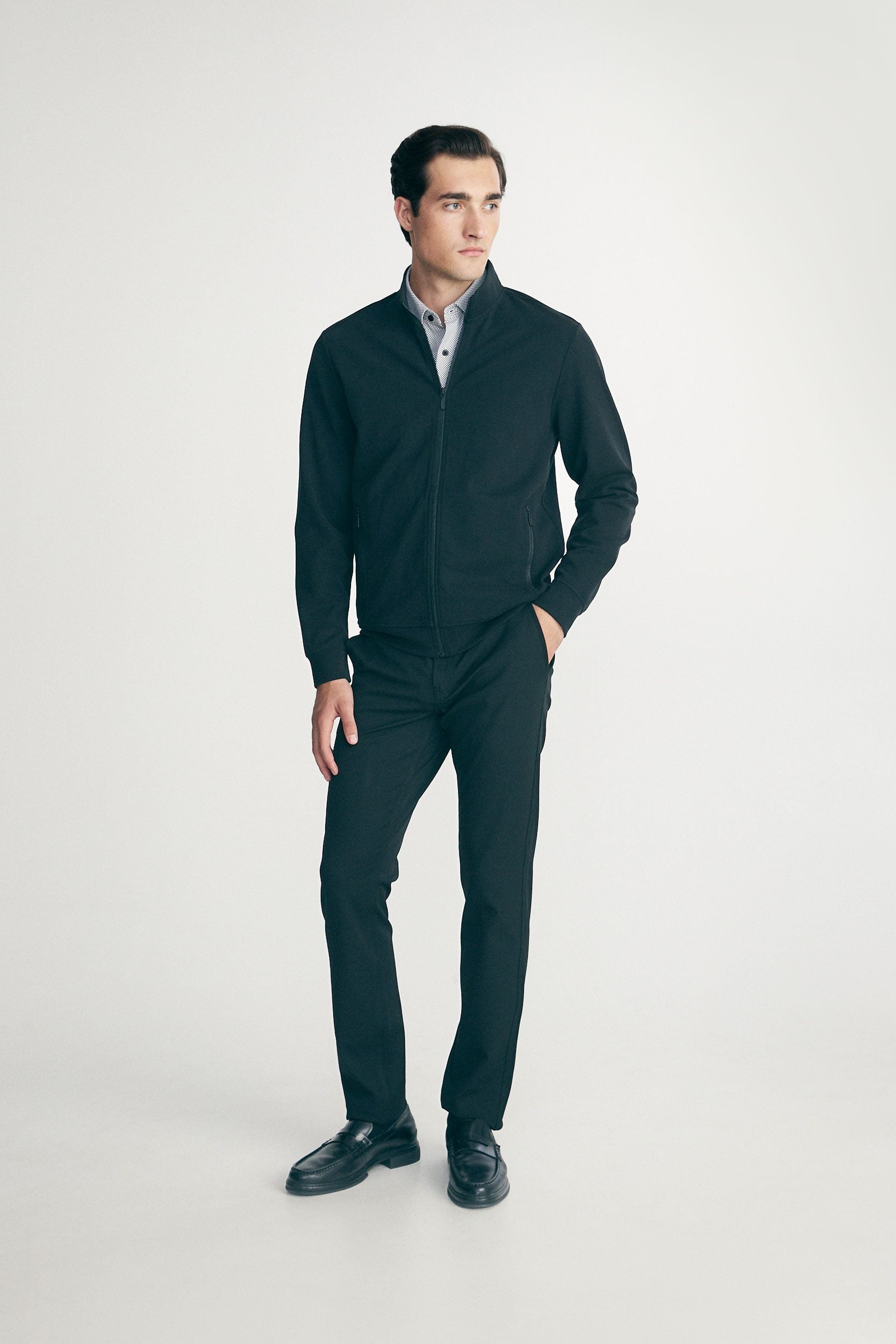 Cardigan col montant avec zip