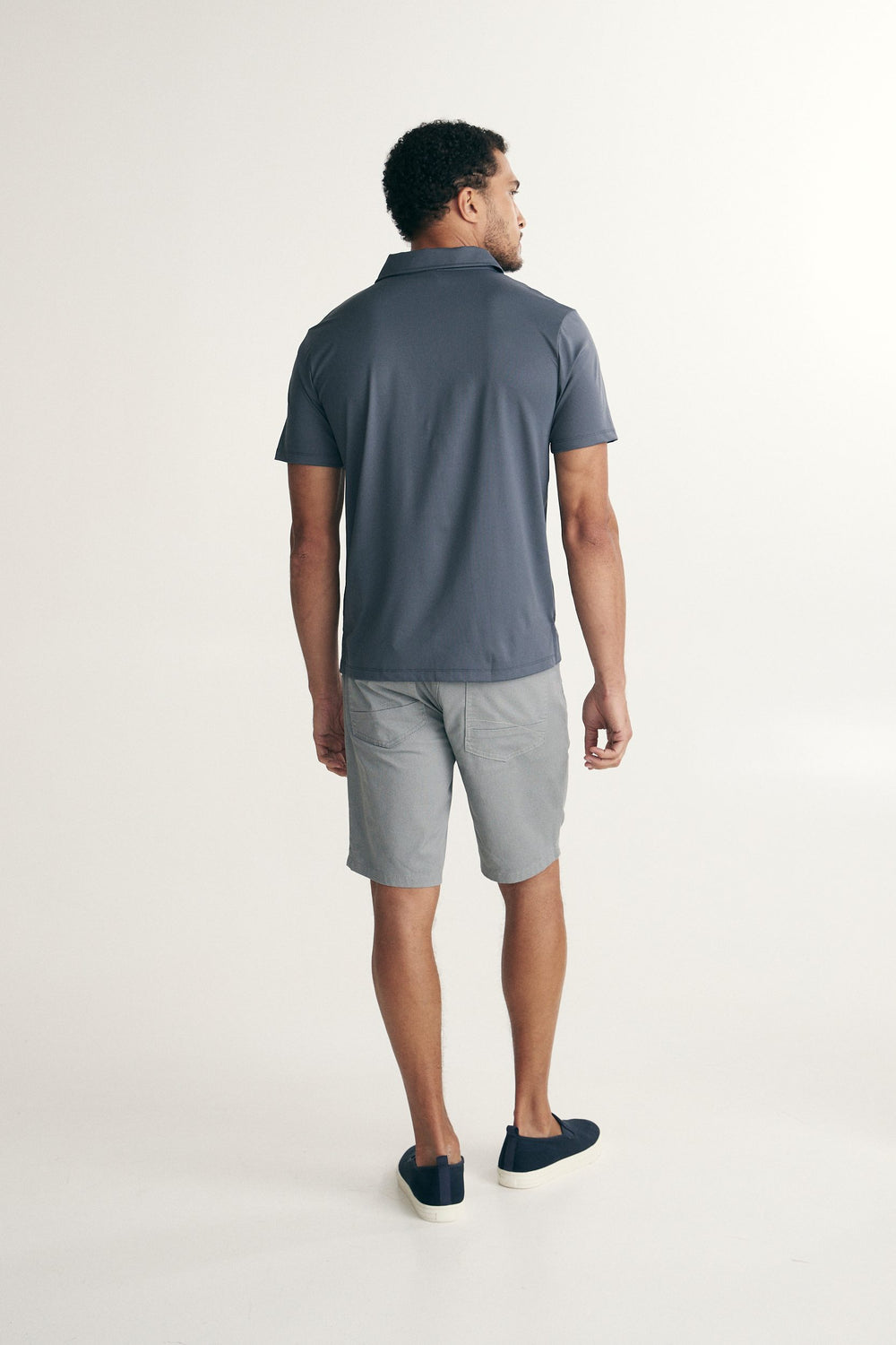 Zip-up technical polo