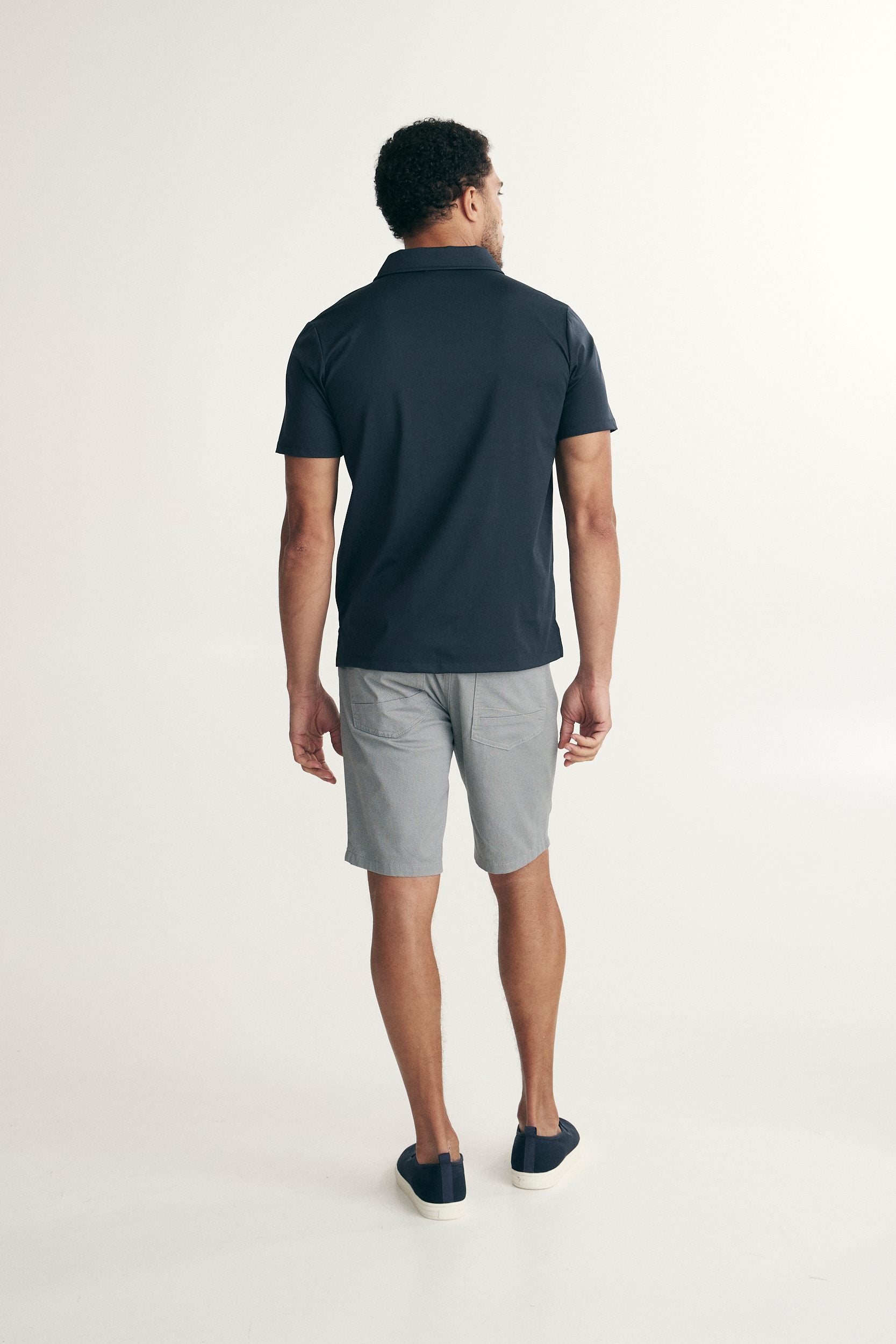 Zip-up technical polo