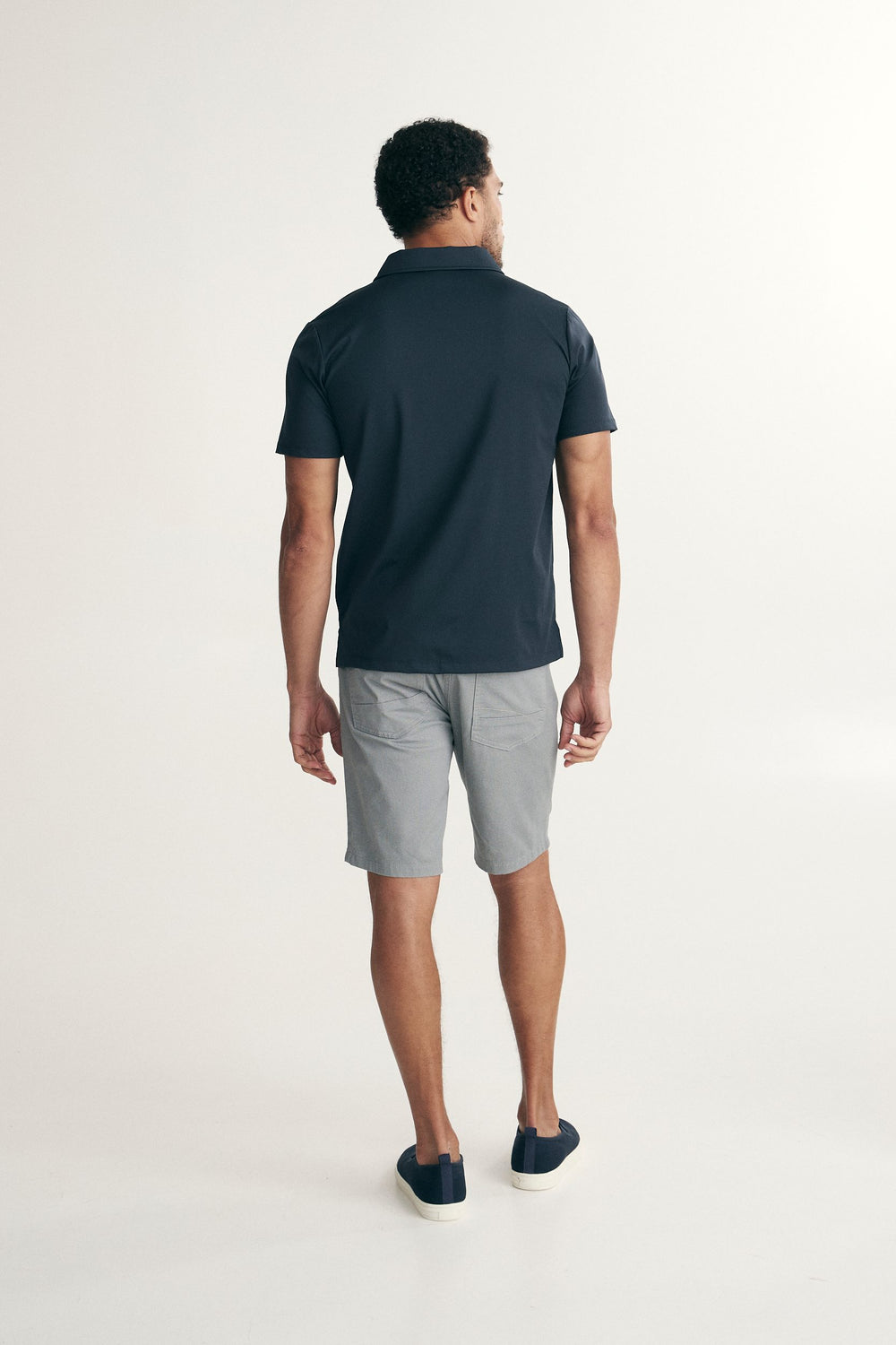 Zip-up technical polo