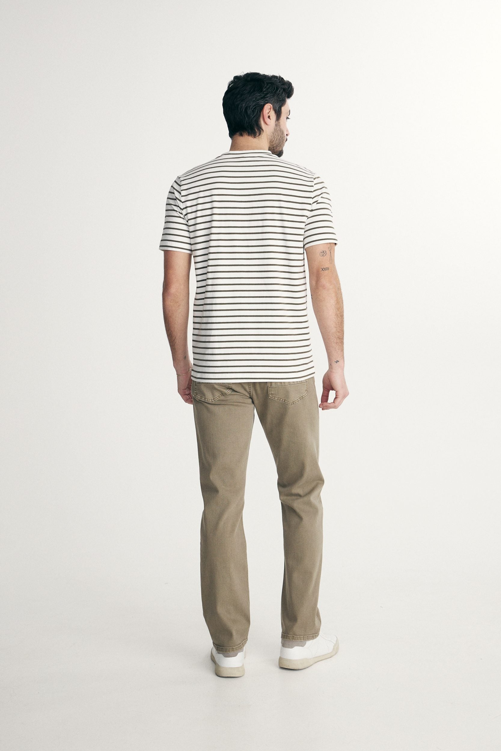 Striped crew neck t-shirt