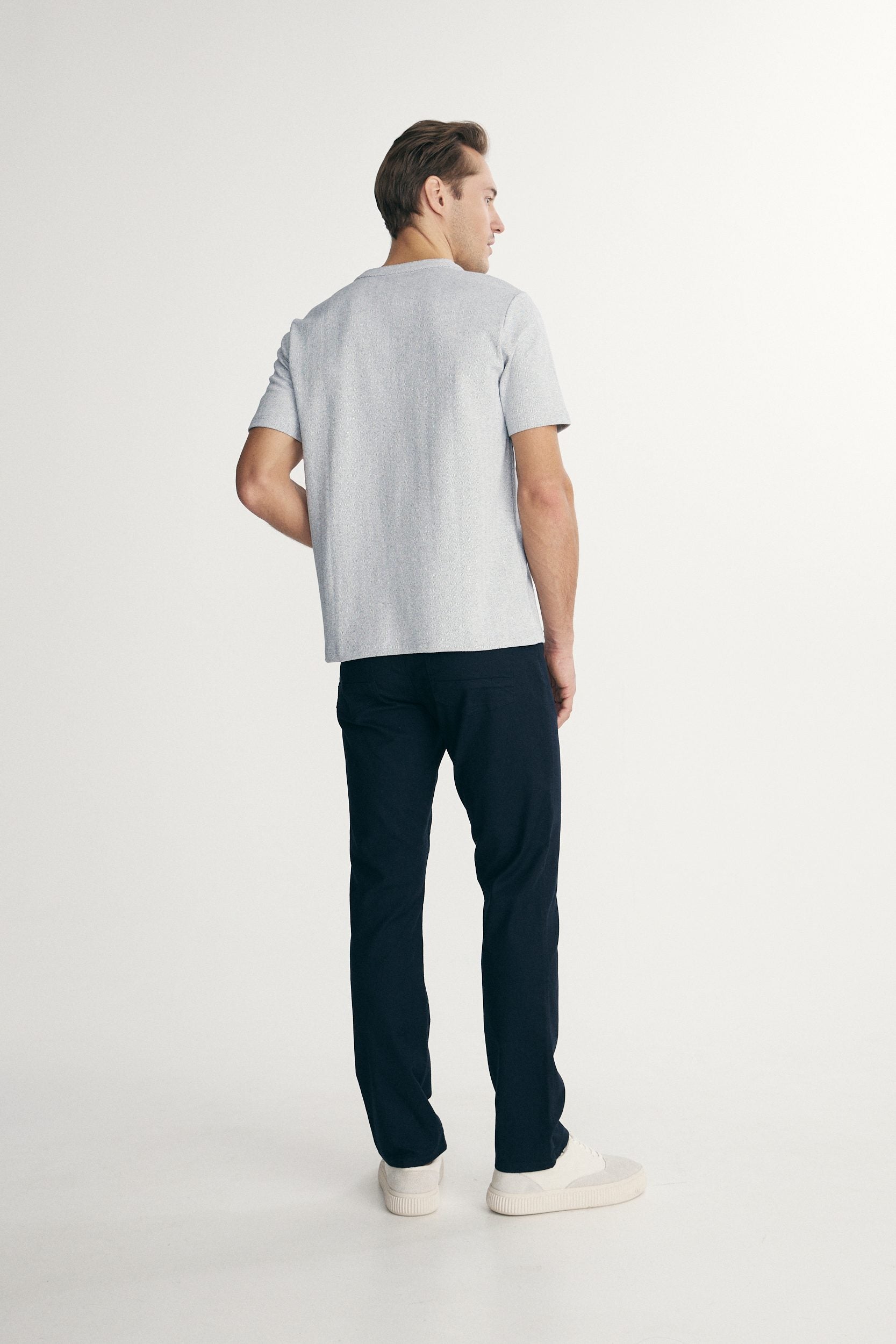 Textured henley t-shirt