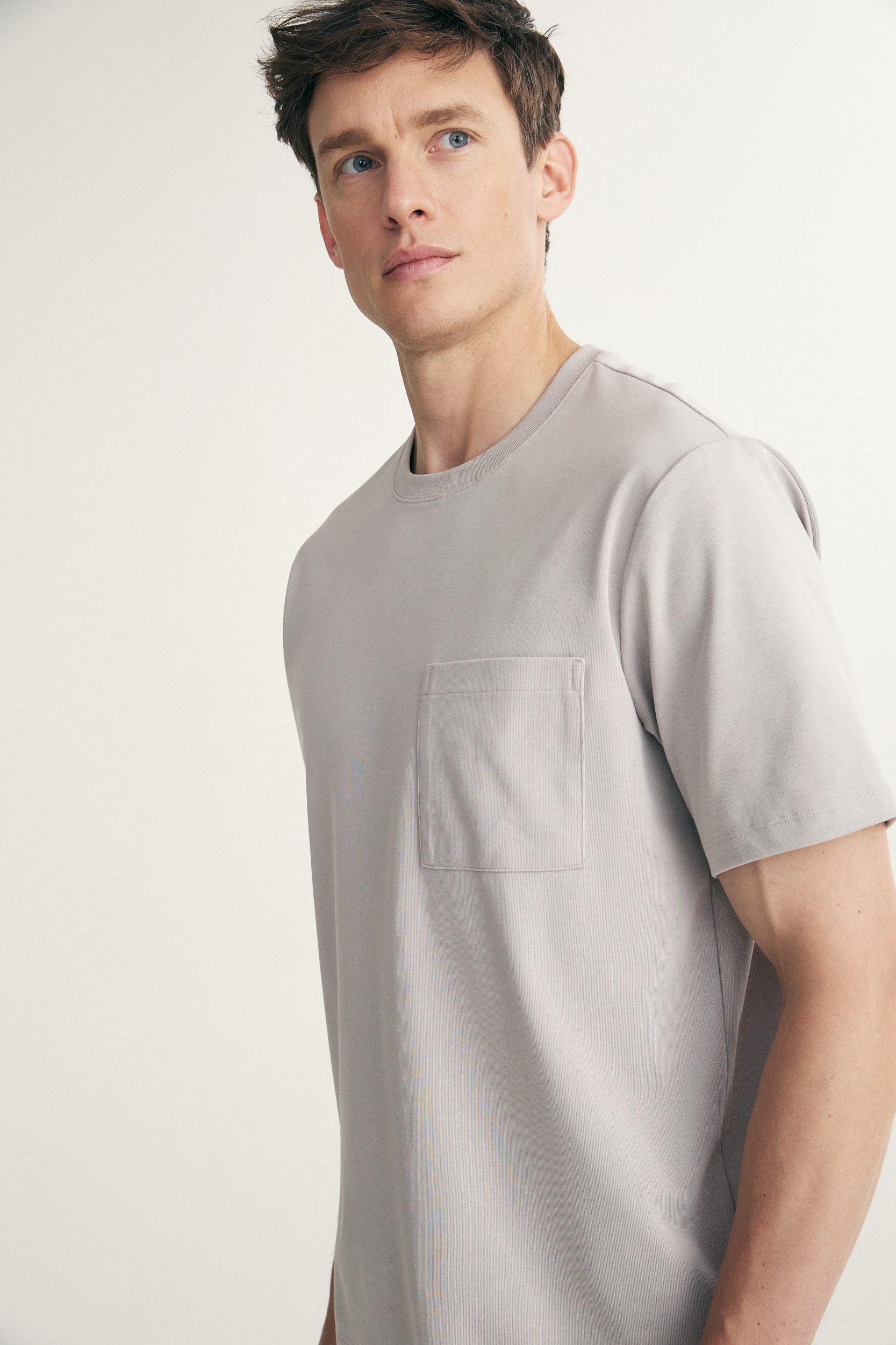 T-shirt en tissu côtelé texturé