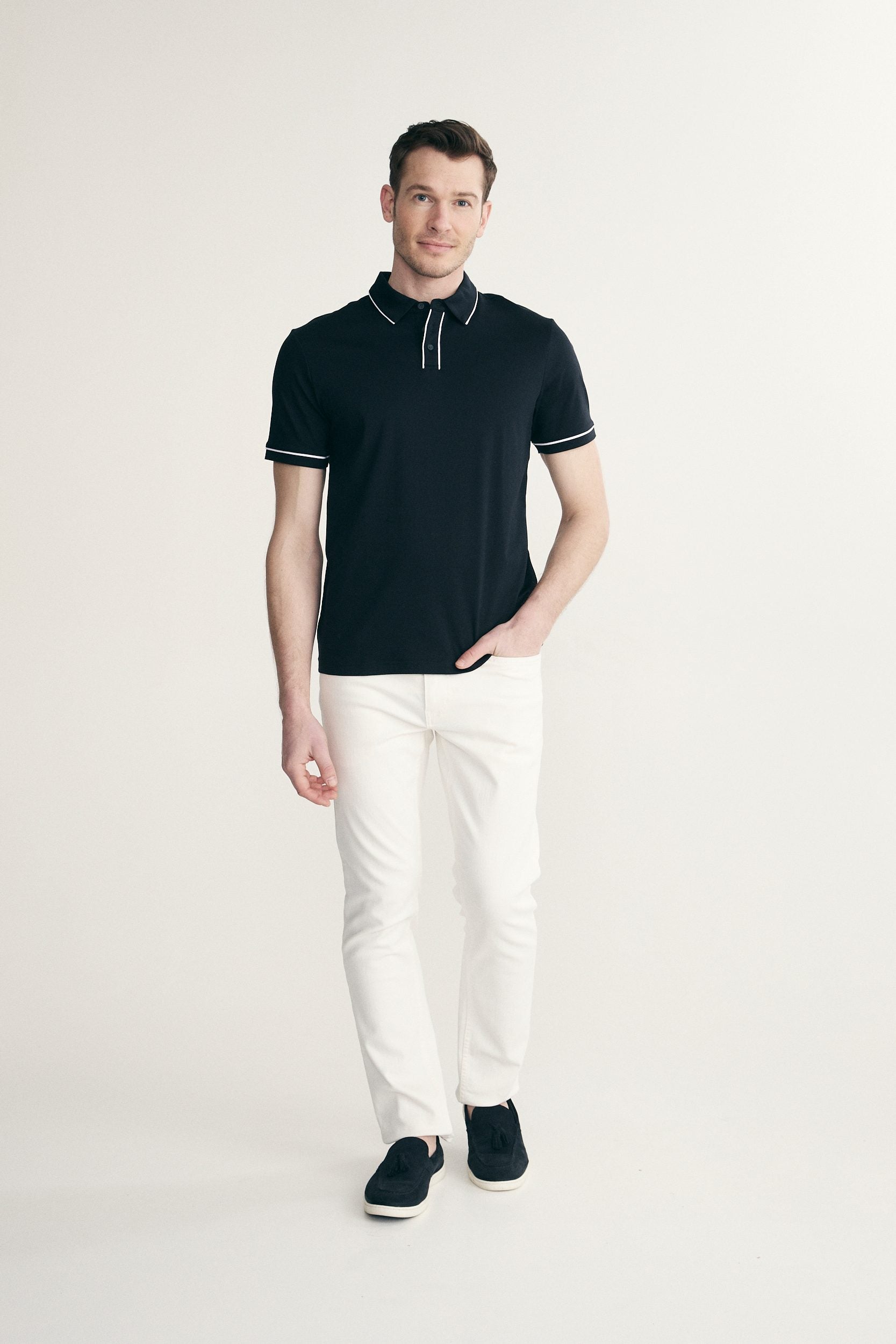 Polo jersey coton mercerisé