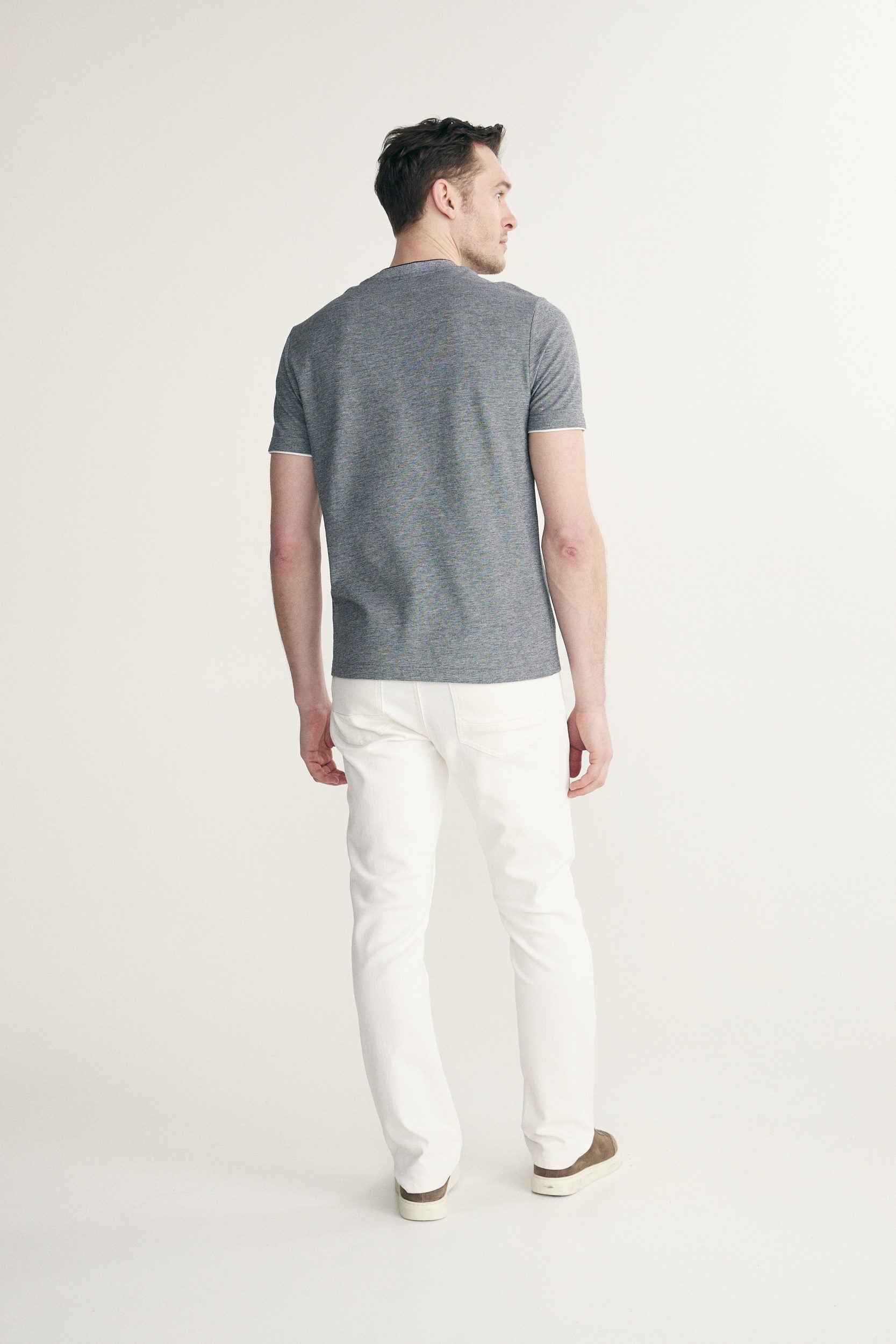 T-shirt piqué avec détails contrastants