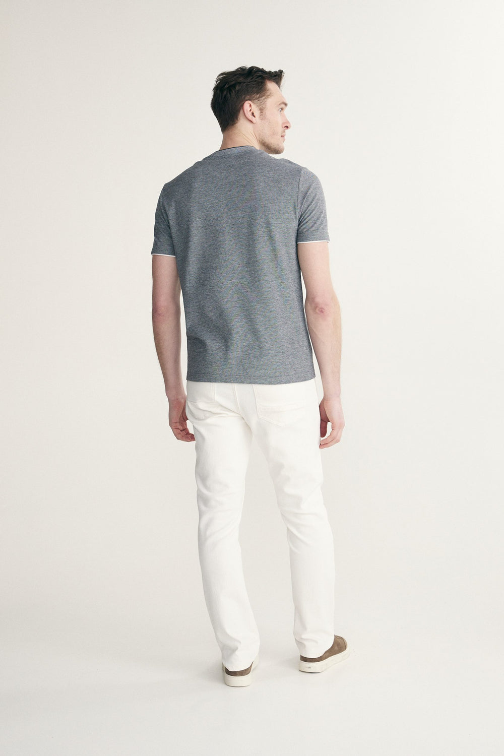 T-shirt piqué avec détails contrastants