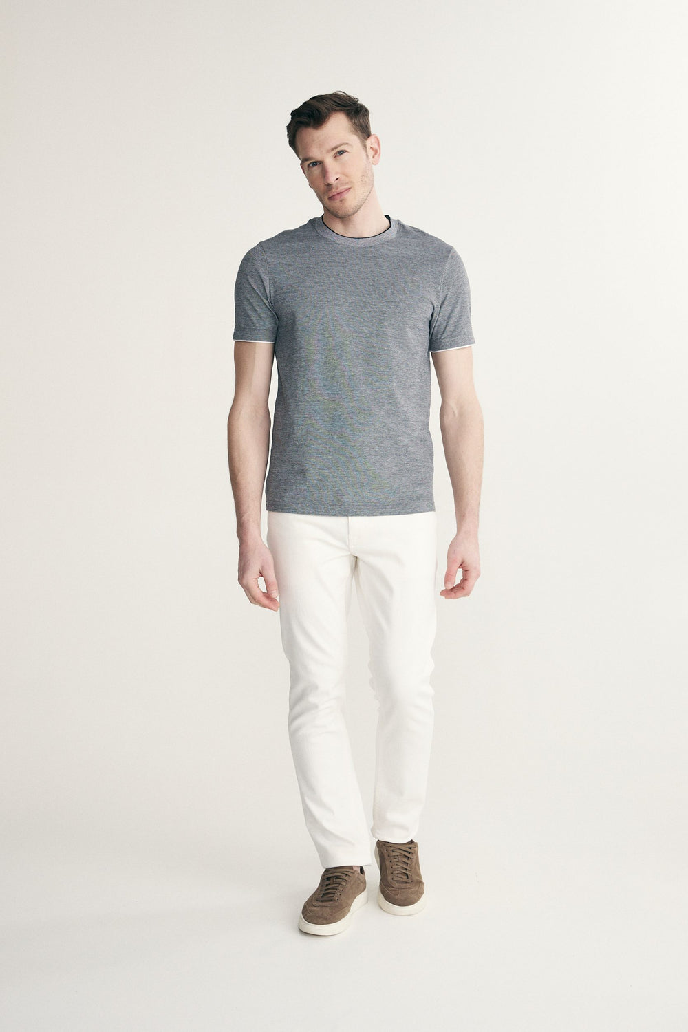 T-shirt piqué avec détails contrastants