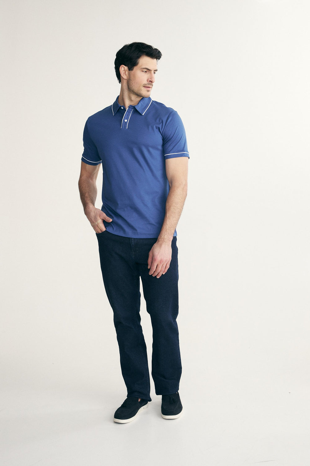 Polo jersey coton mercerisé