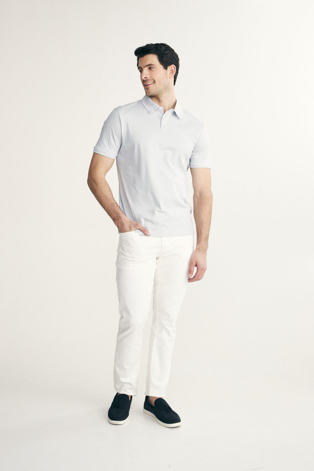 Polo jersey coton mercerisé