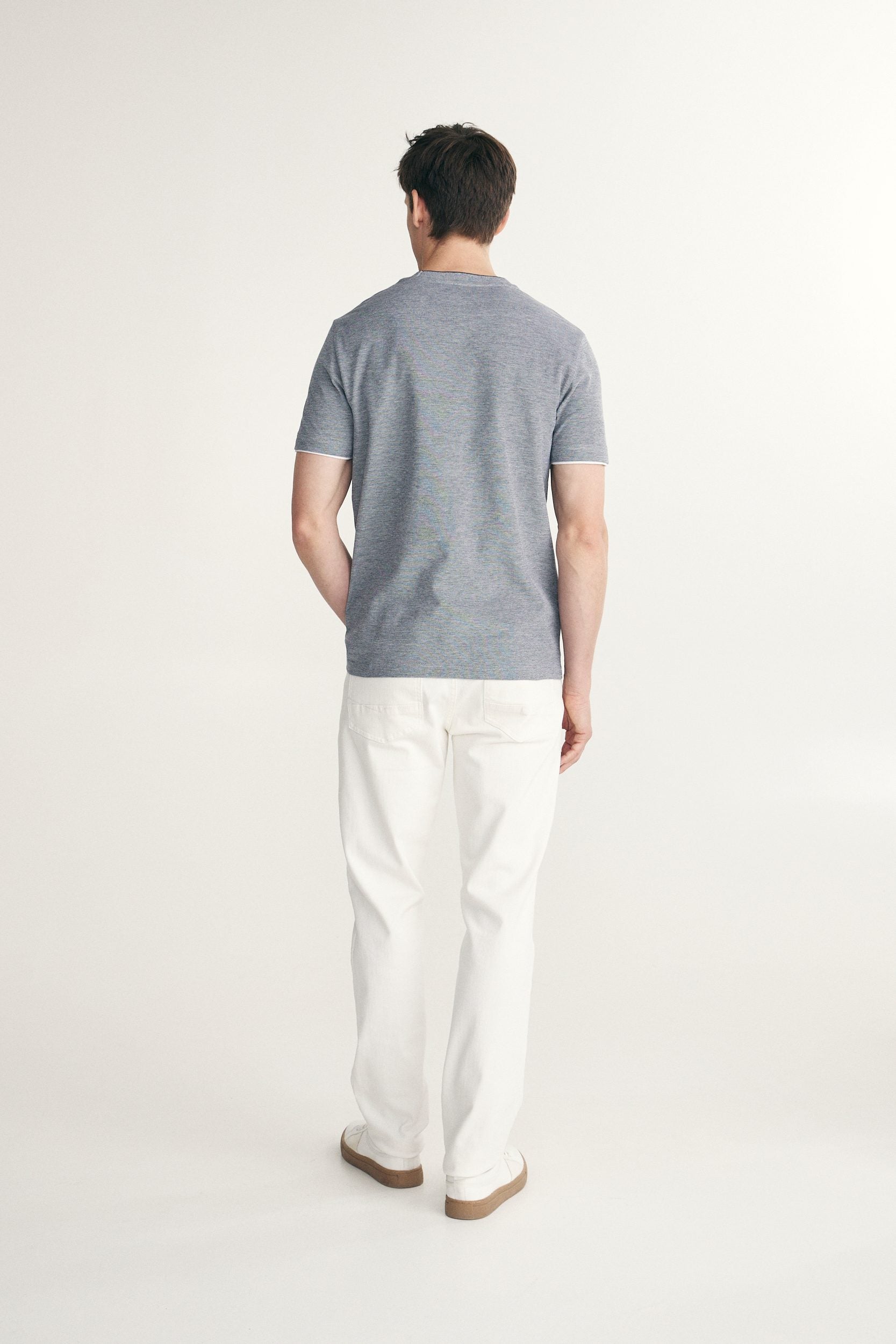 Contrast details pique t-shirt