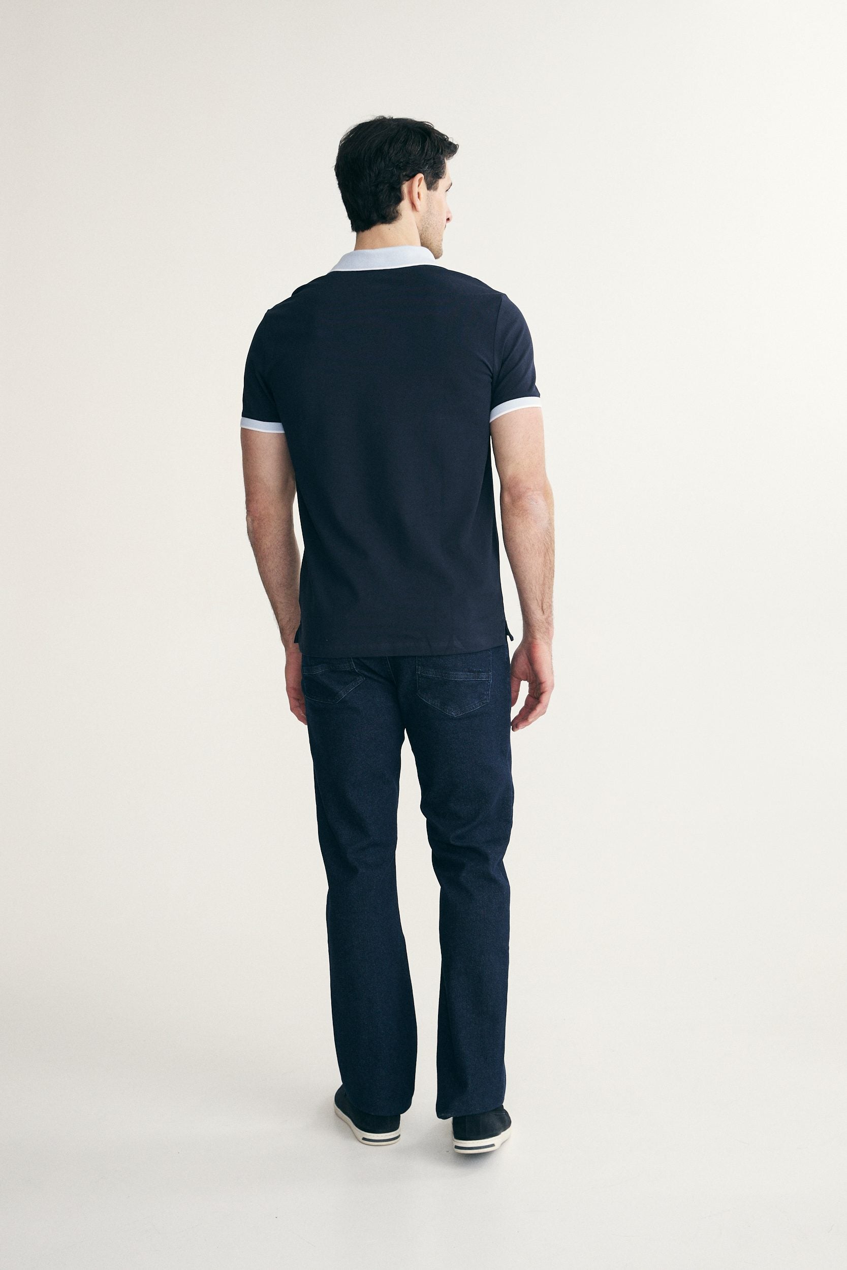 Polo avec col contrastant