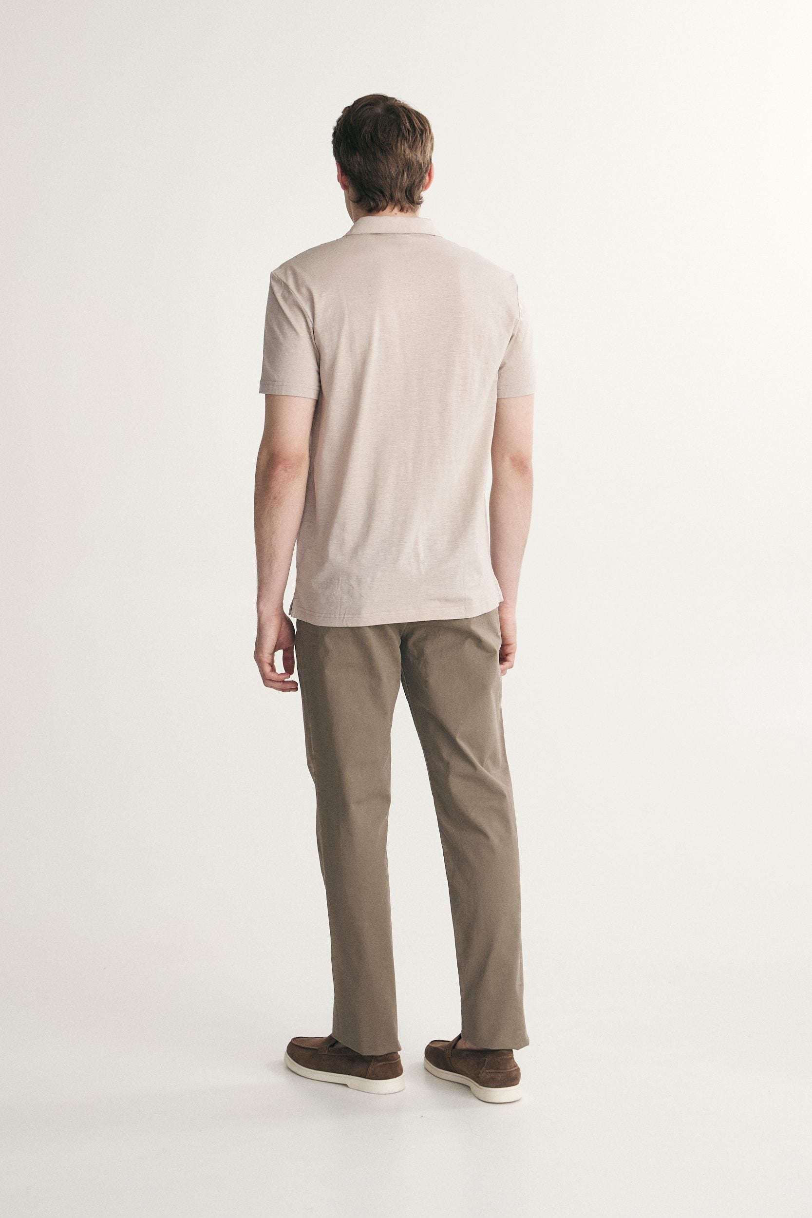 Polo col johnny en coton