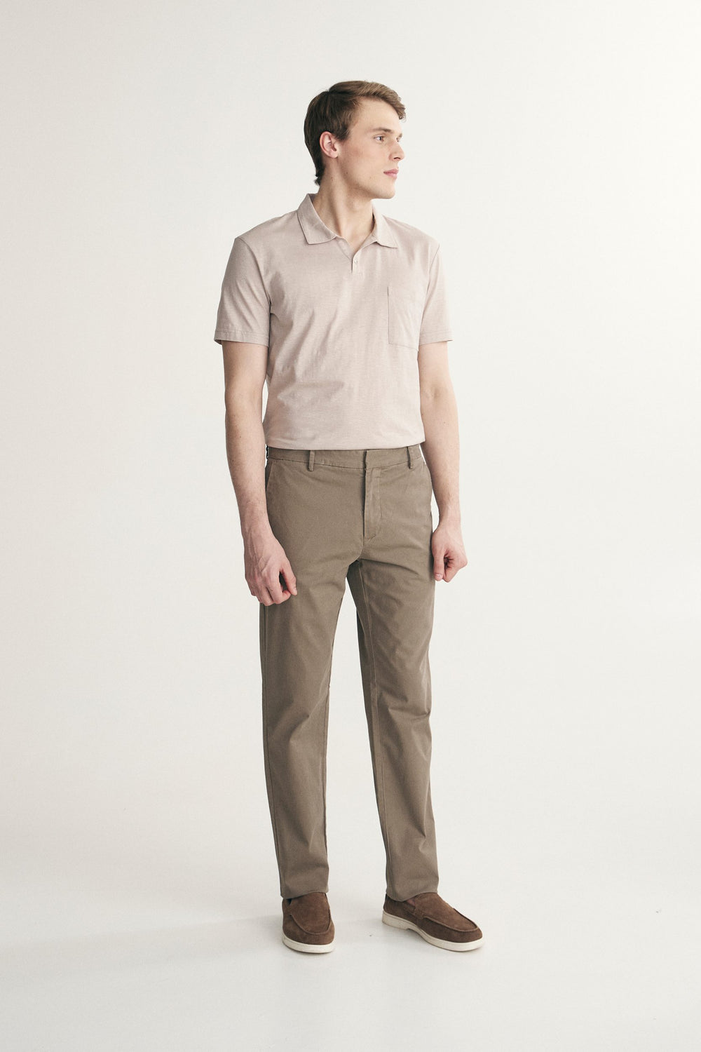 Polo col johnny en coton
