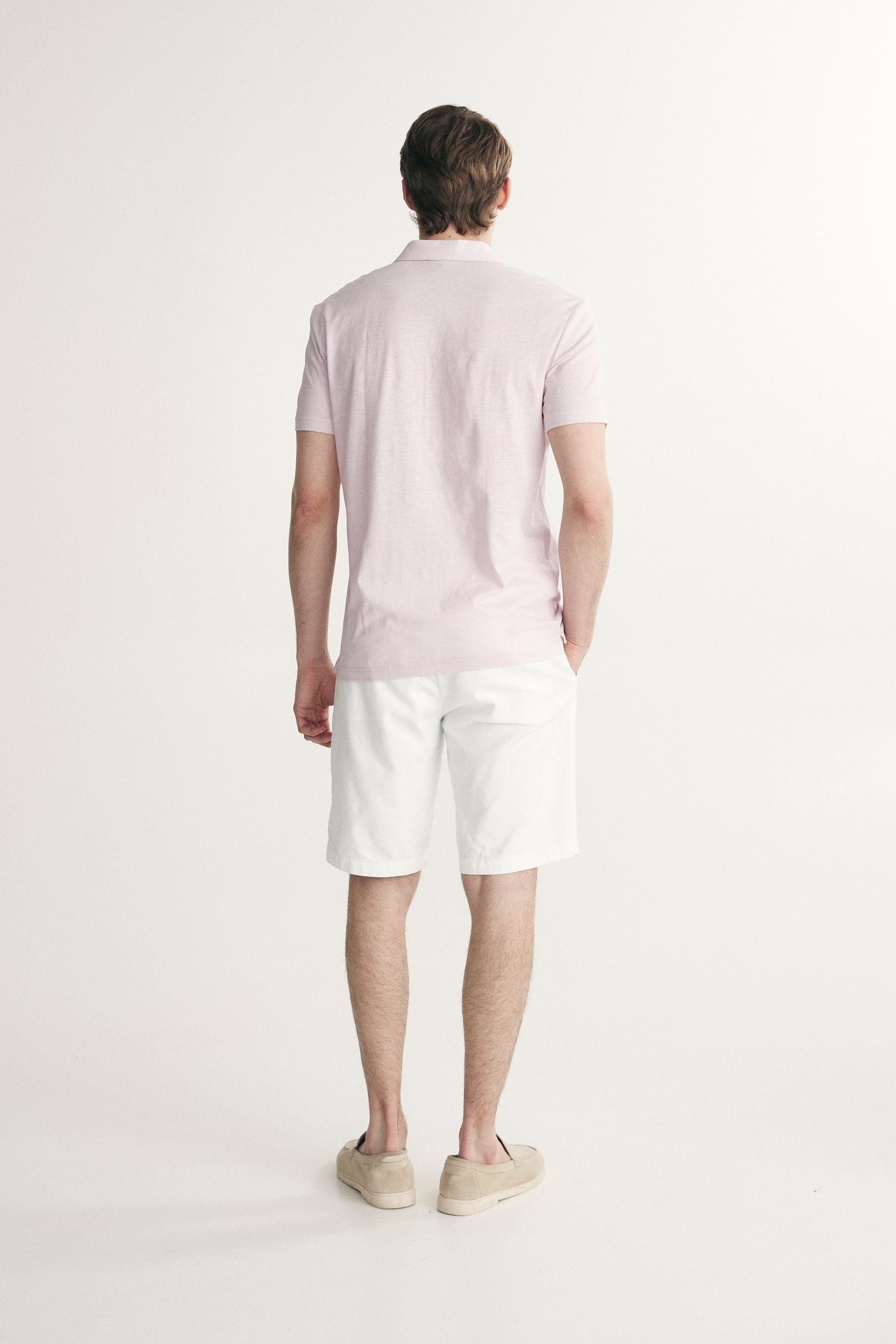 Polo col johnny en coton