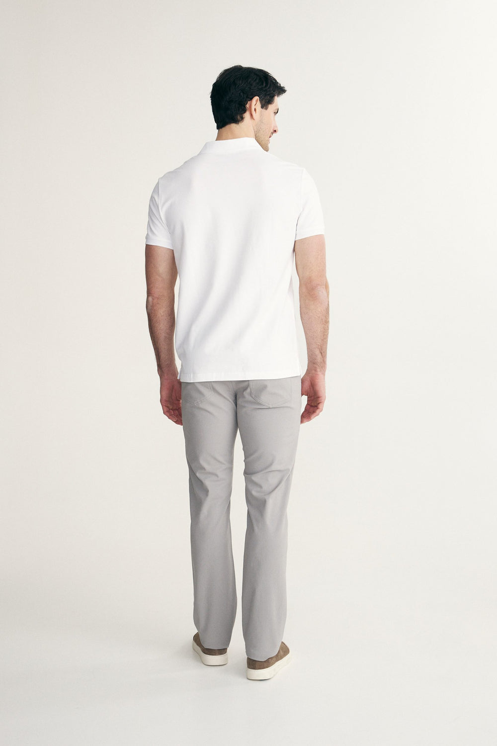 Polo with rib collar