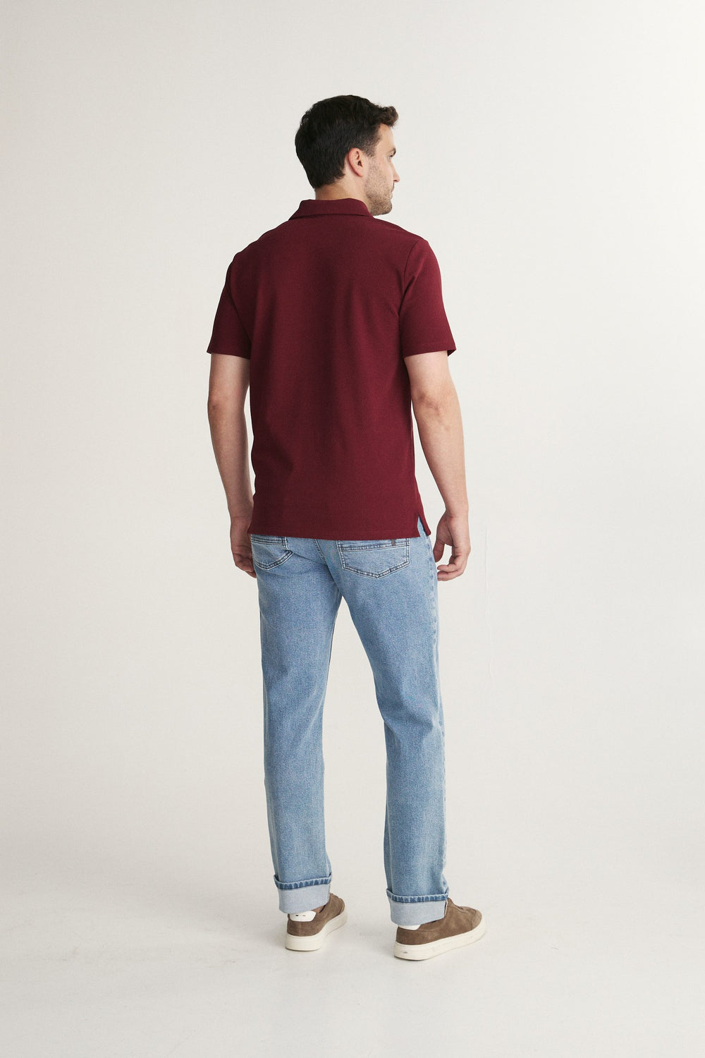 Textured Polo with Contrast Details