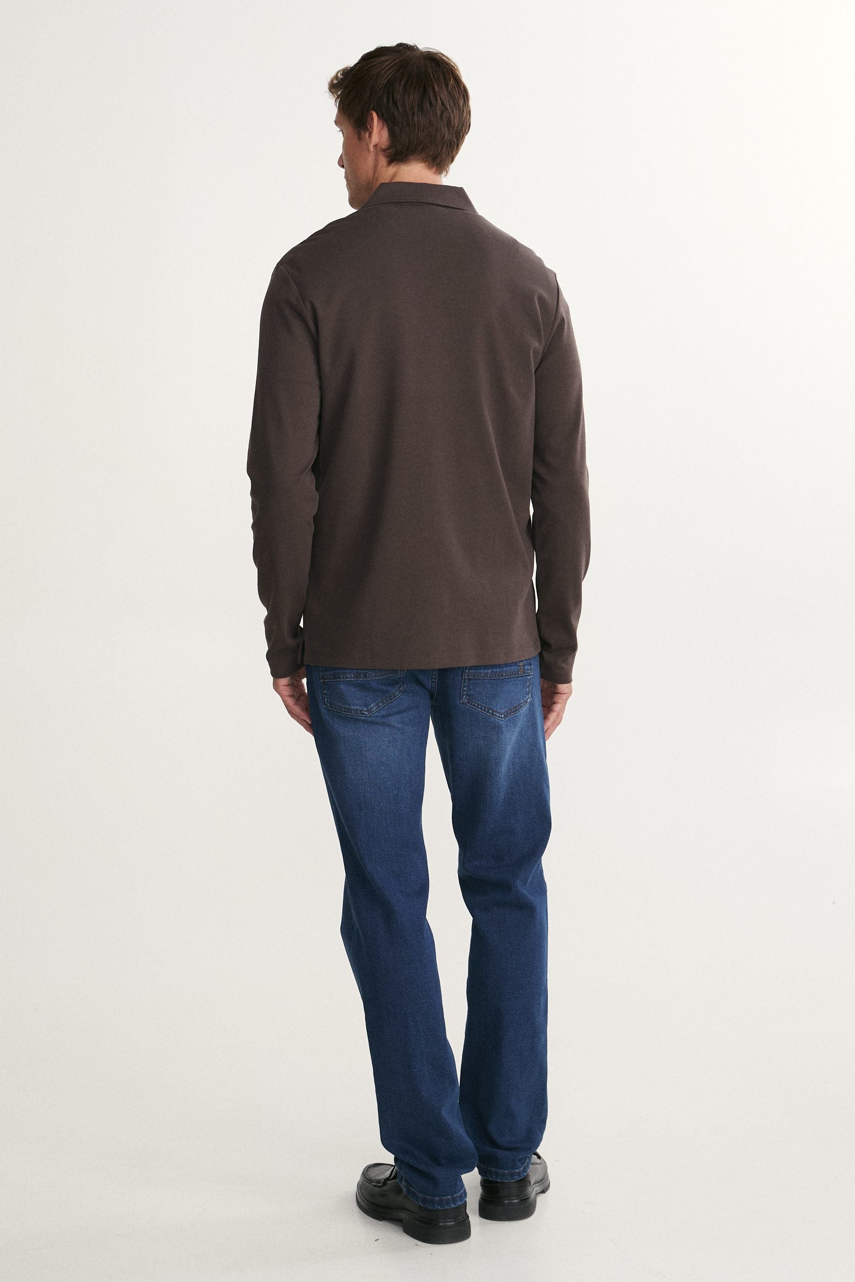 Polo manches longues pima coton