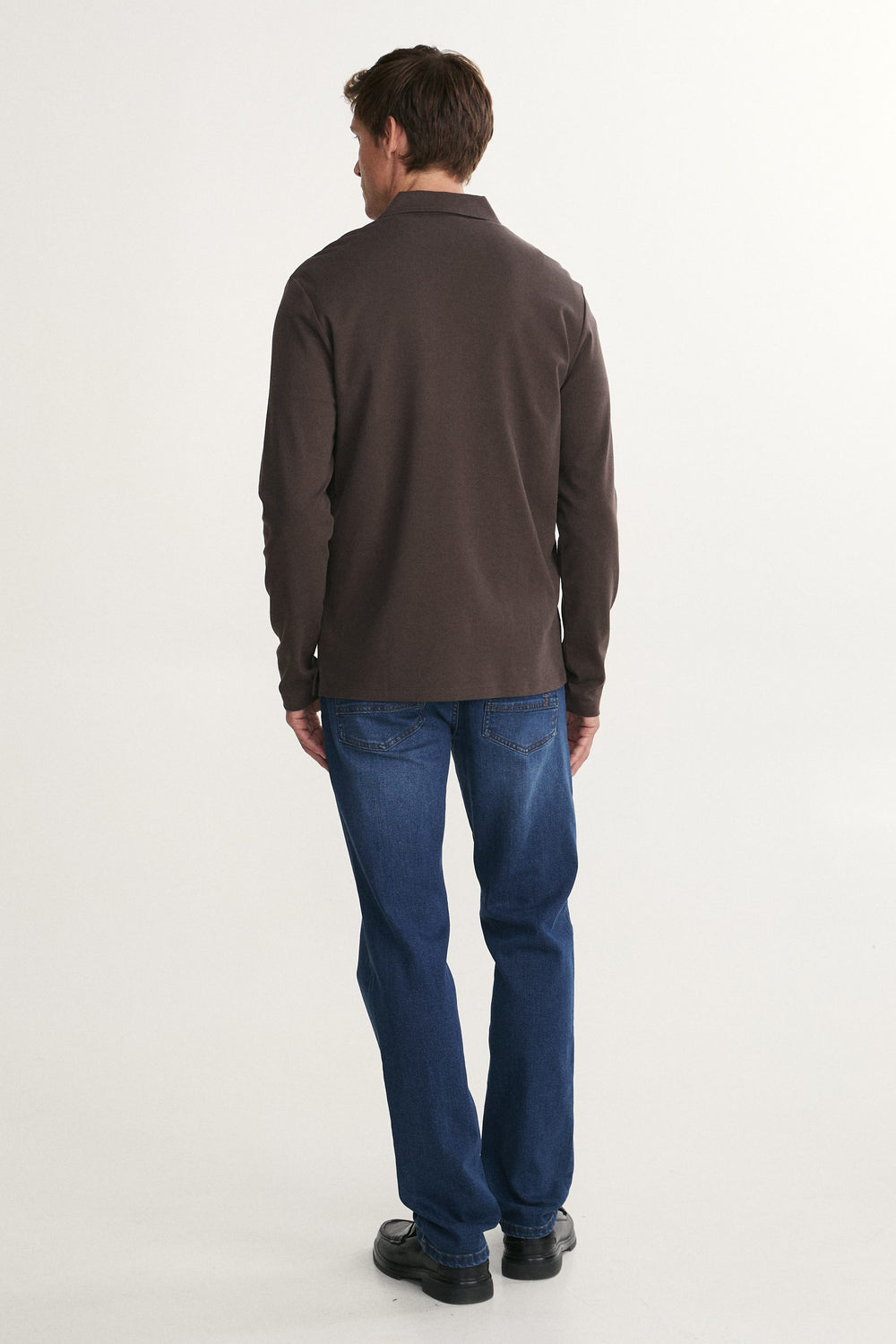 Pima cotton long sleeves polo