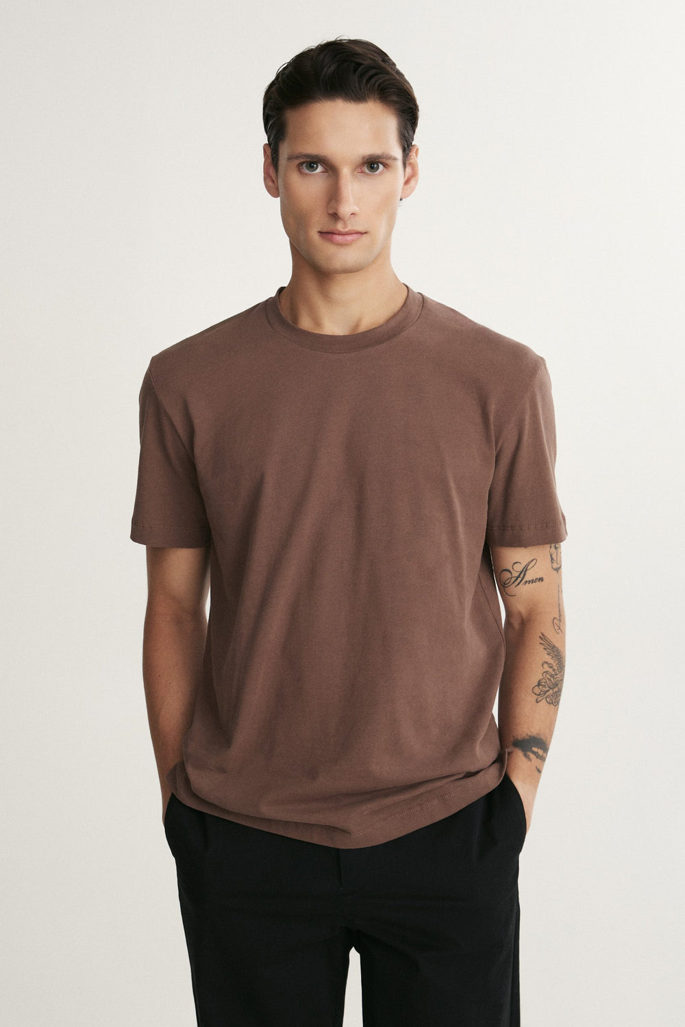 T-shirt en coton brossé