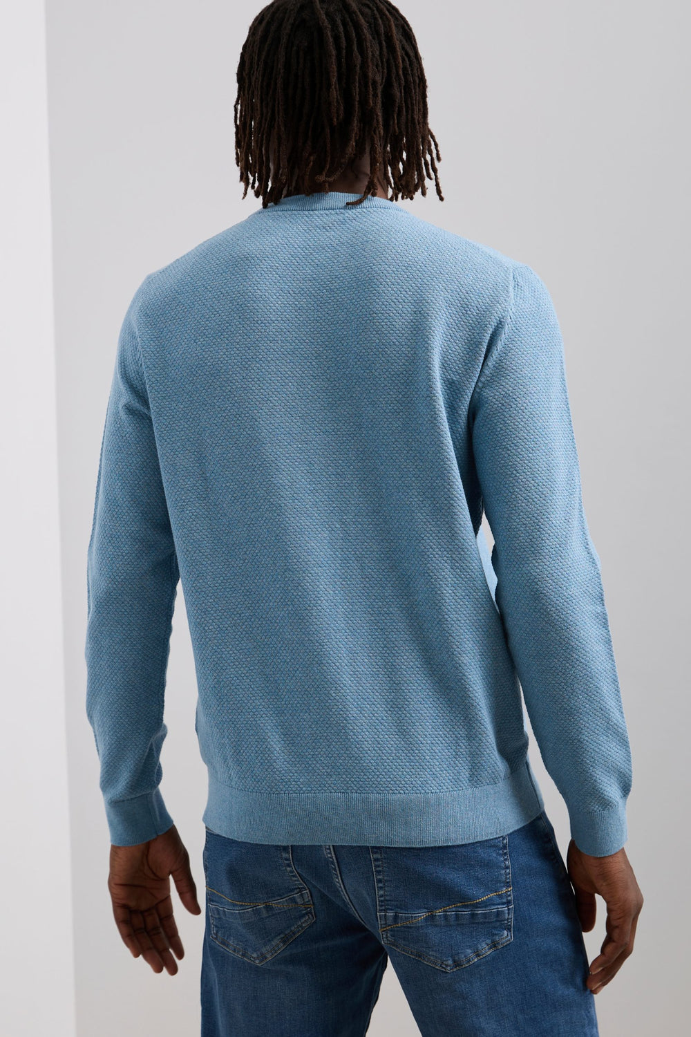 Pull texturé col rond