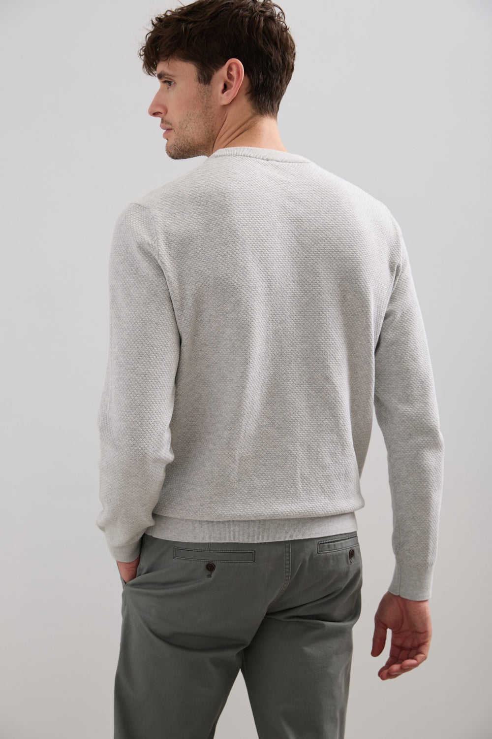 Pull texturé col rond