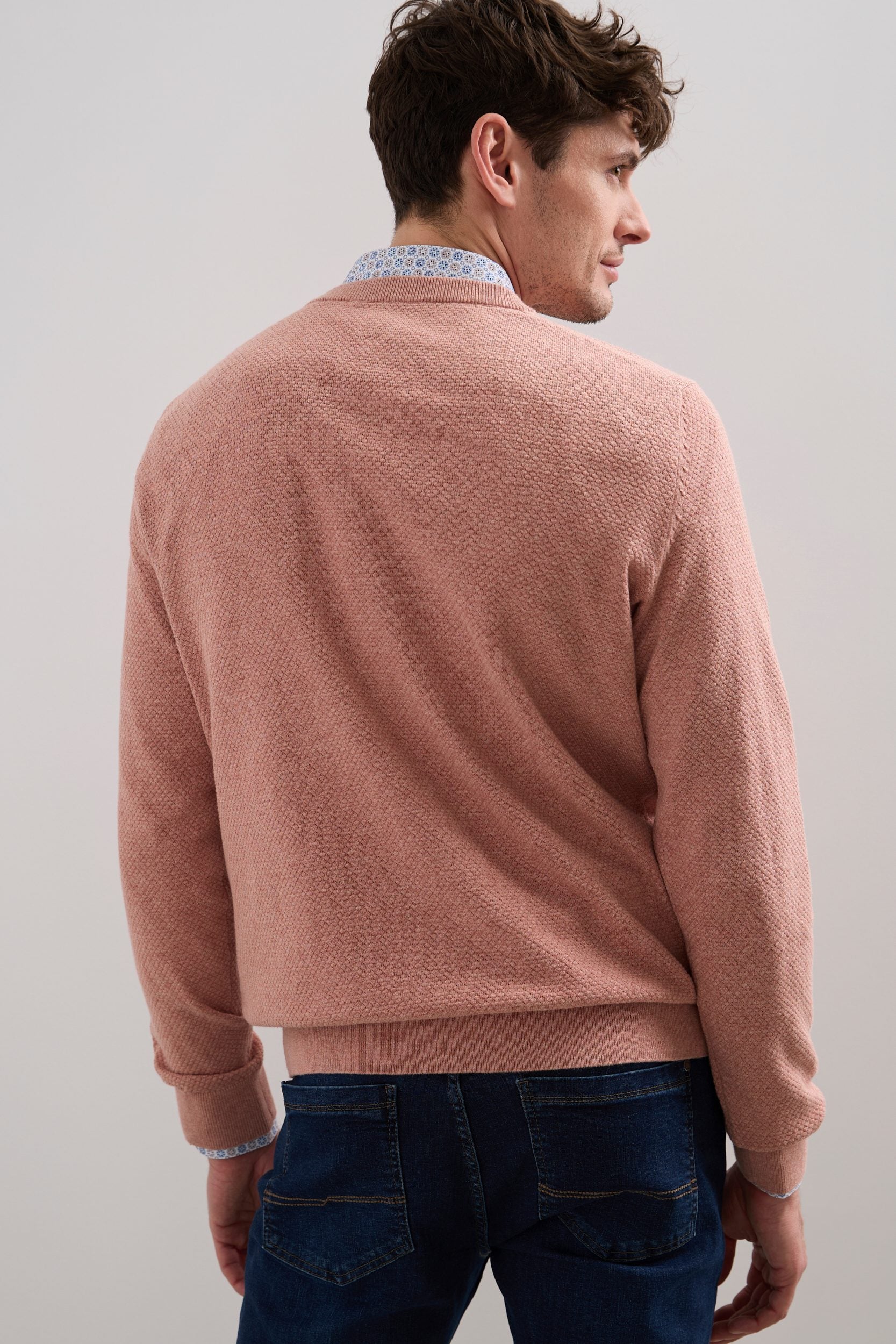 Pull texturé col rond