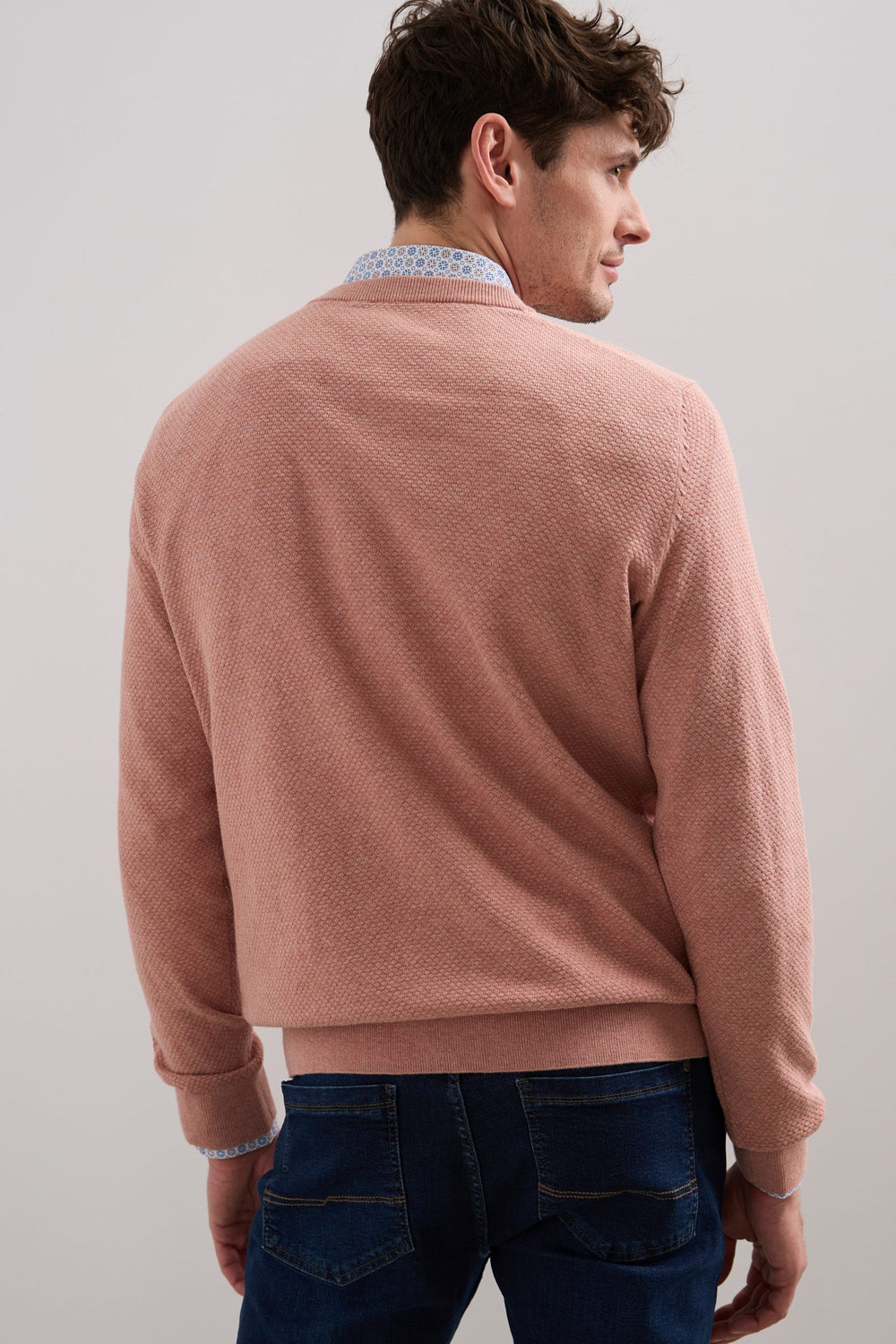 Pull texturé col rond