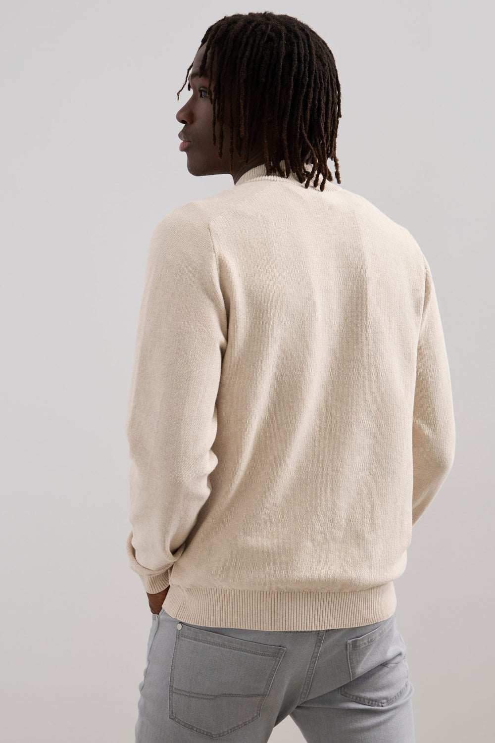 Cardigan texturé col montant