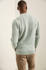 Textured mock neck sweater