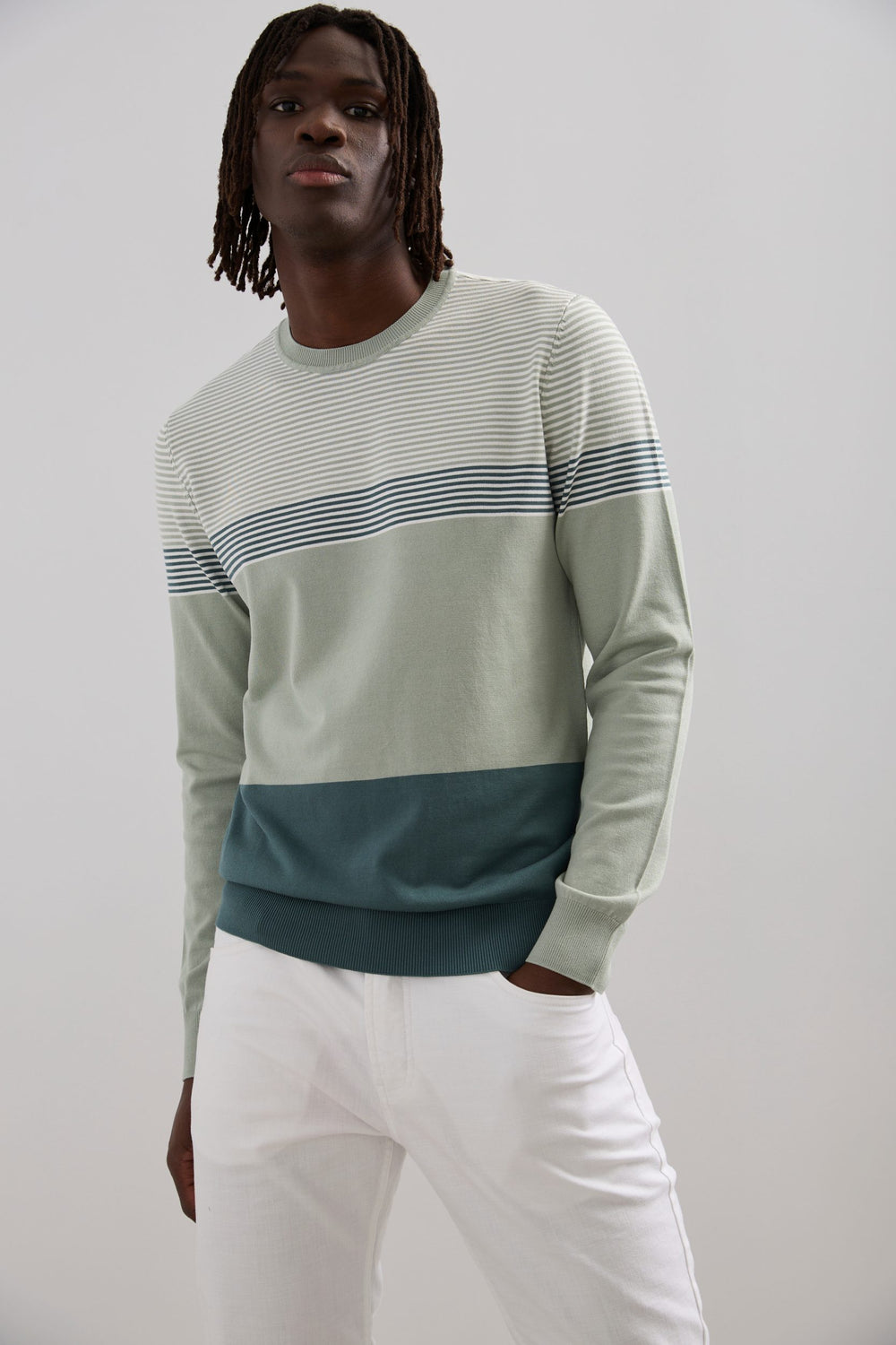 Pull blocs de rayures