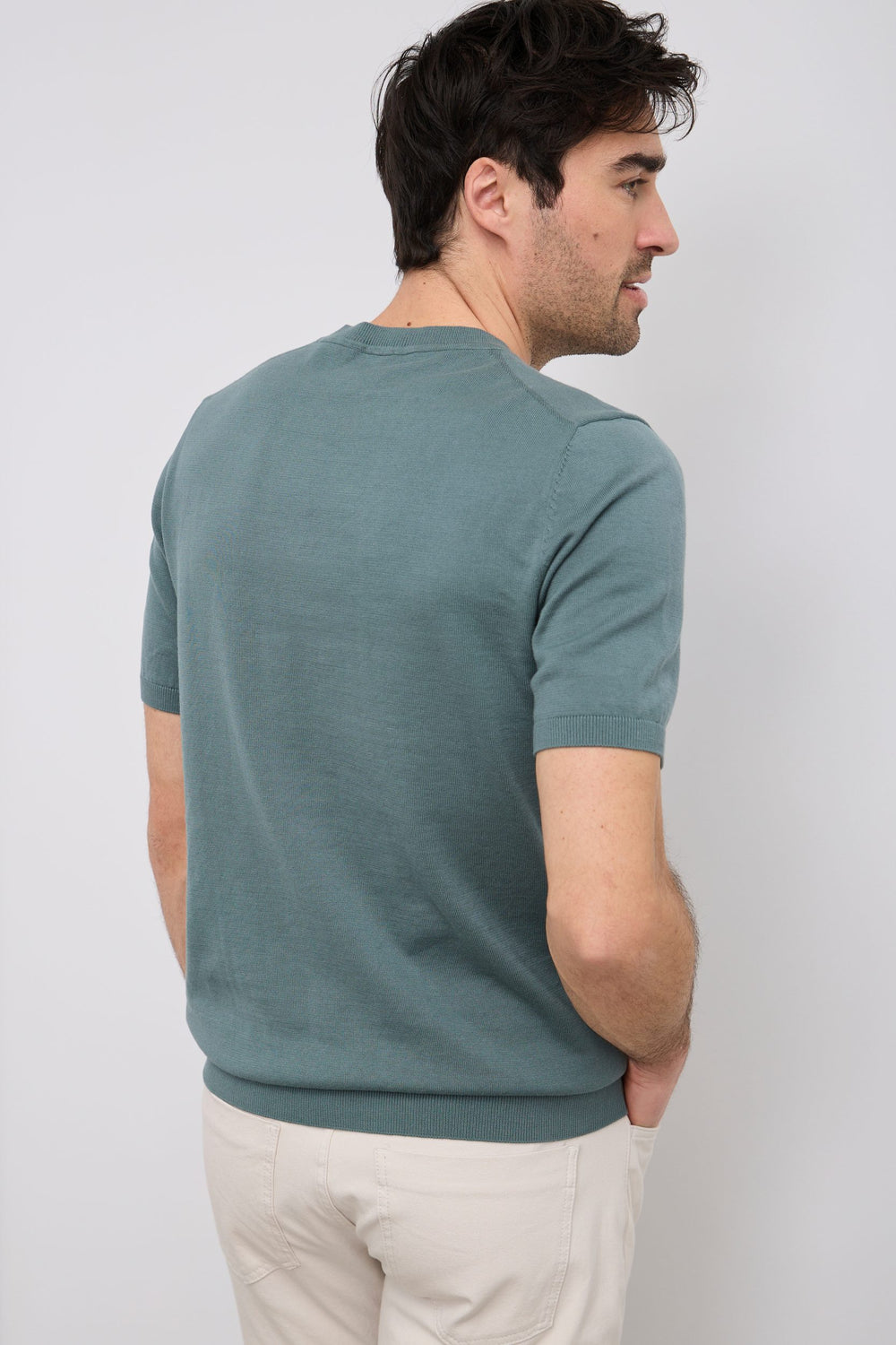 Pull tricot à manches courtes