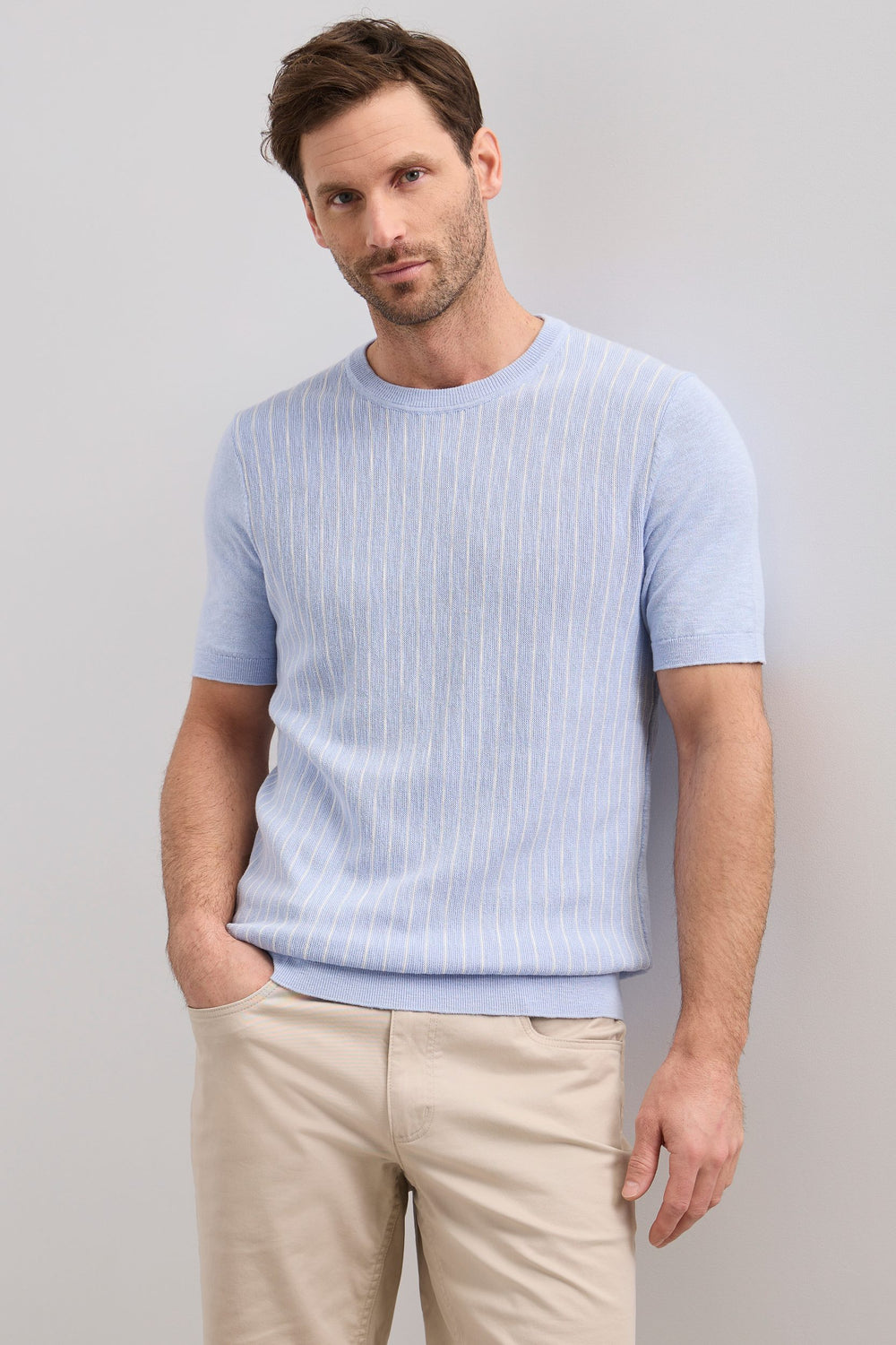 Pull rayé manches courtes