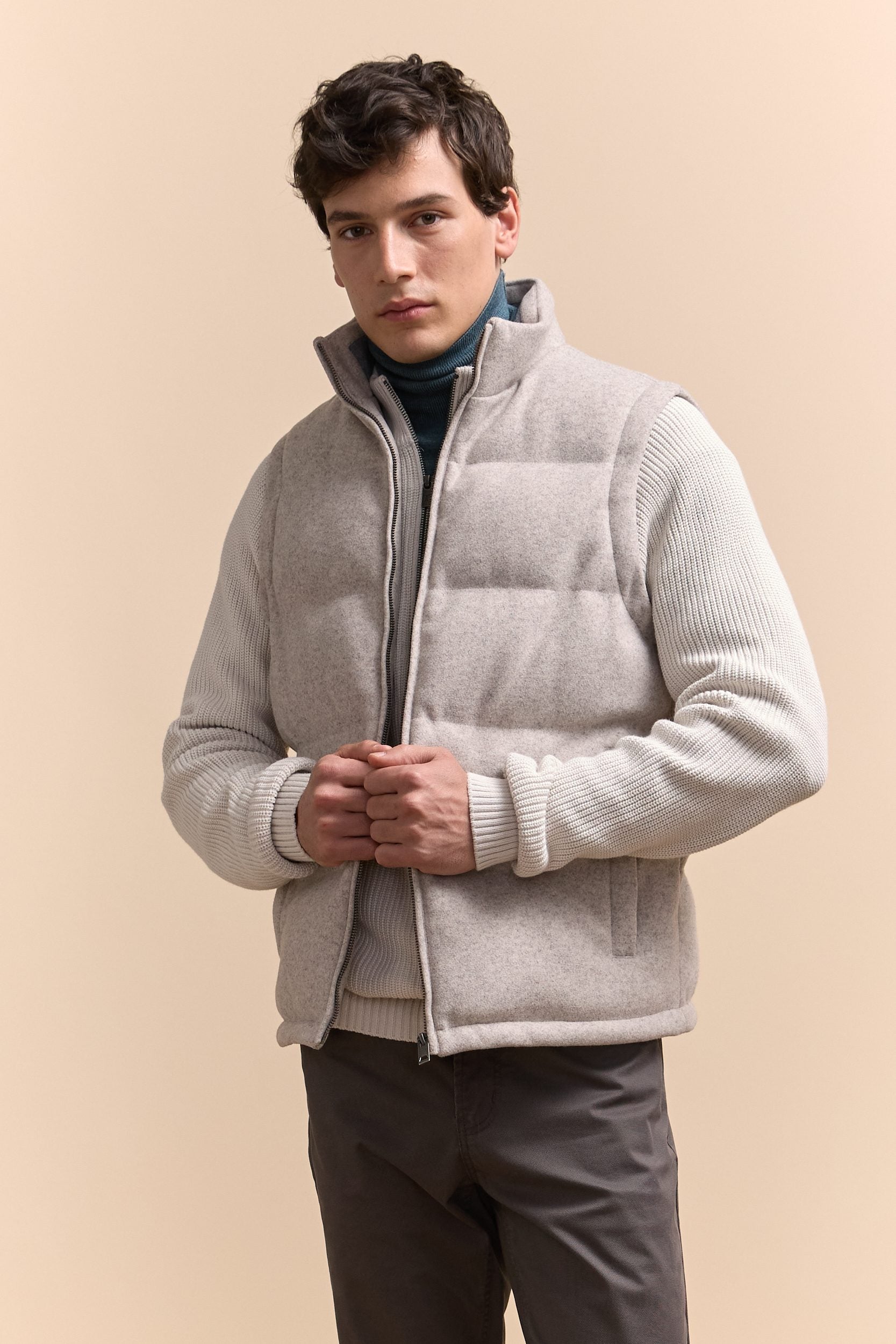 Mock zip sweater