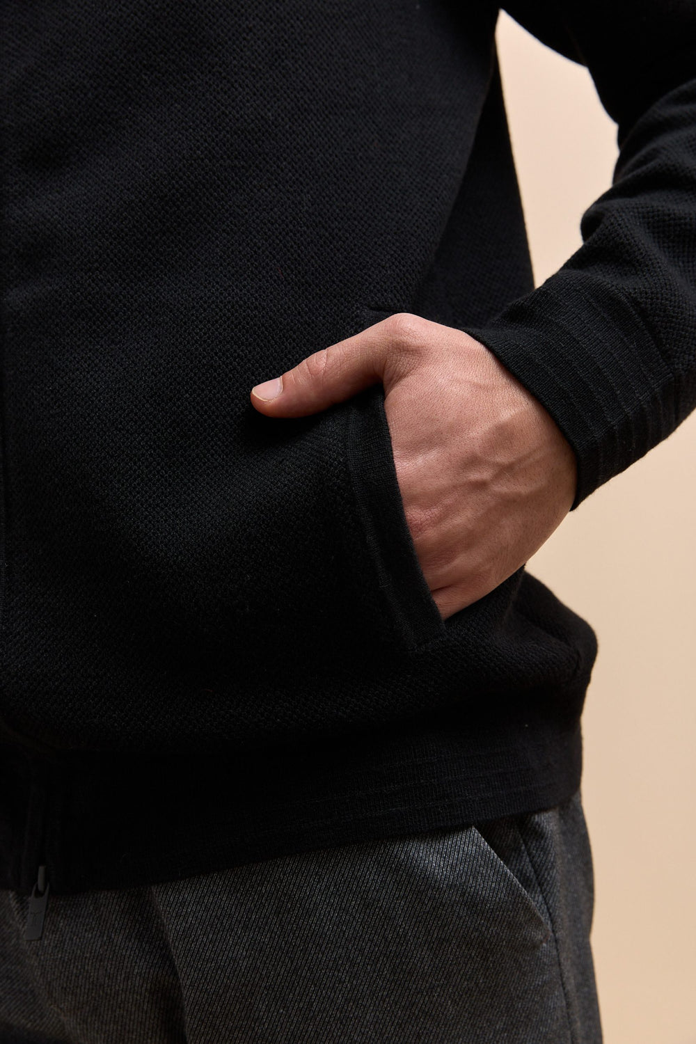 Blouson en maille texturée