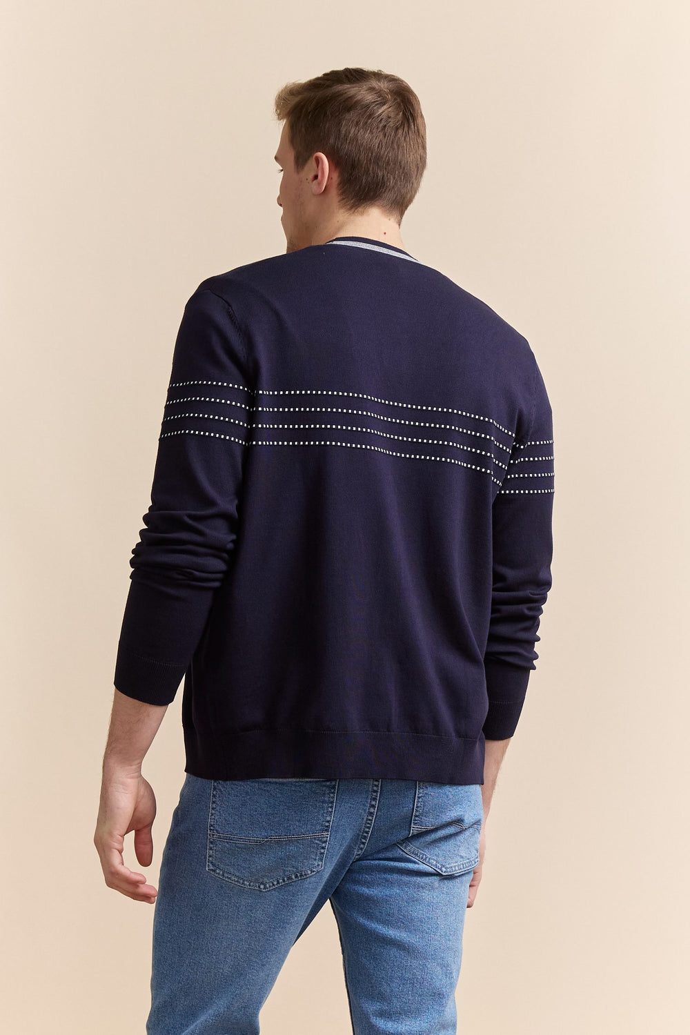Cardigan en tricot détails contrastants