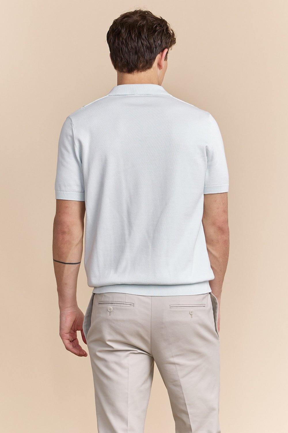Polo avec rayures texturées
